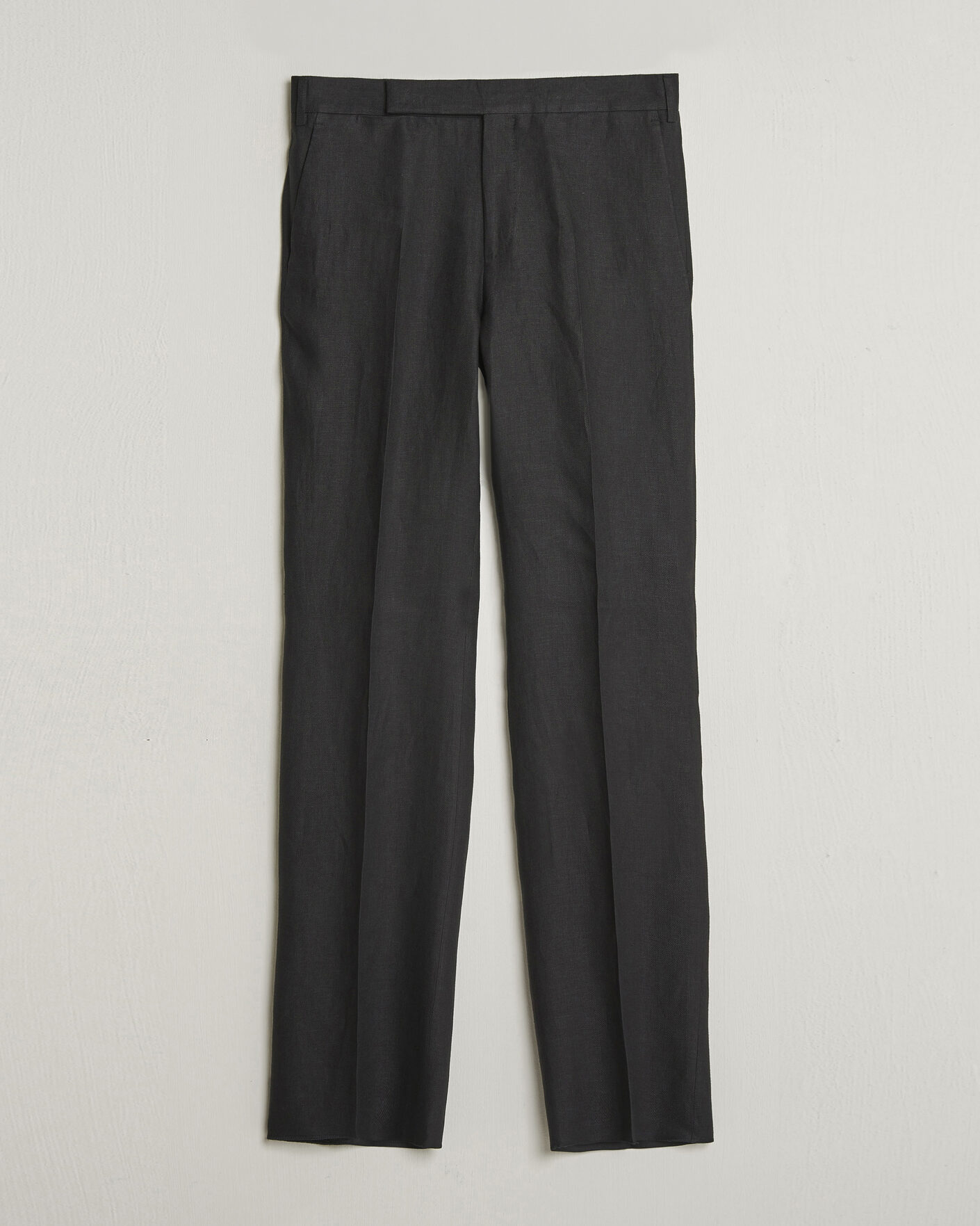 Mies | Housut | Lardini | Palu Straight Fit Linen Trousers Black