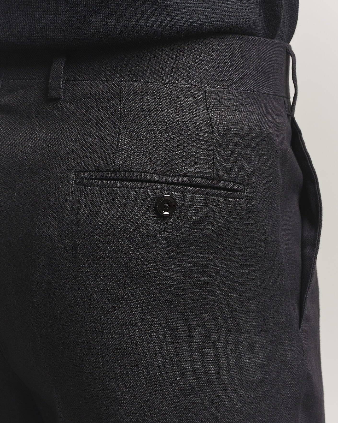 Mies | Housut | Lardini | Palu Straight Fit Linen Trousers Black