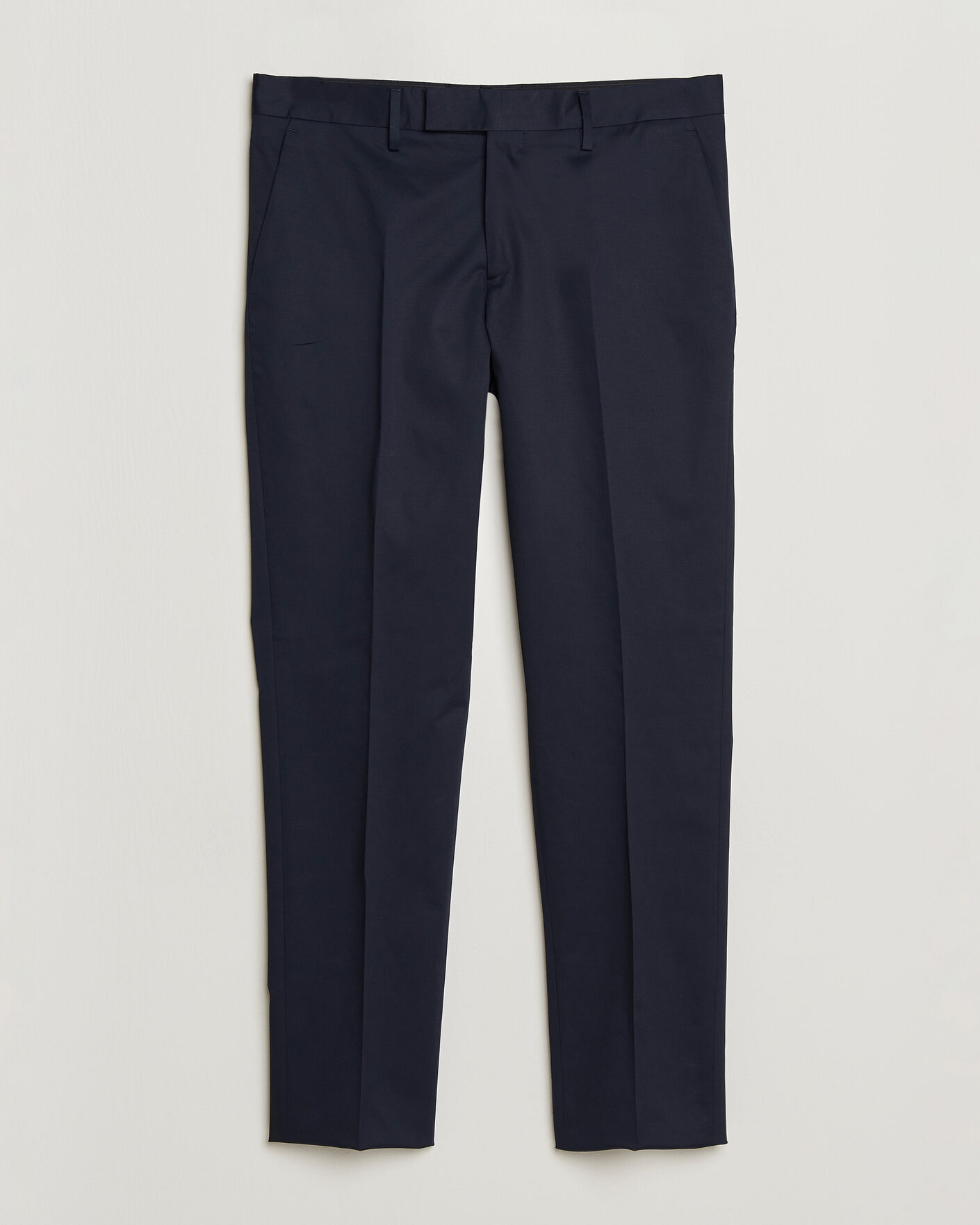 Mies | Housut | Lardini | Lyon Cotton Twill Stretch Trousers Navy