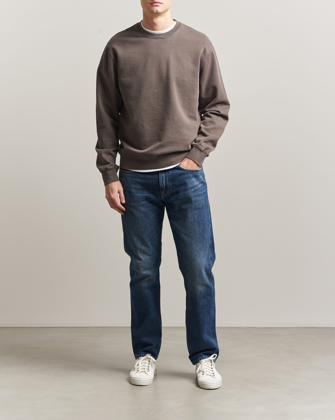 Mies | Puserot | Colorful Standard | Classic Organic Crew Neck Sweat Fade Mud