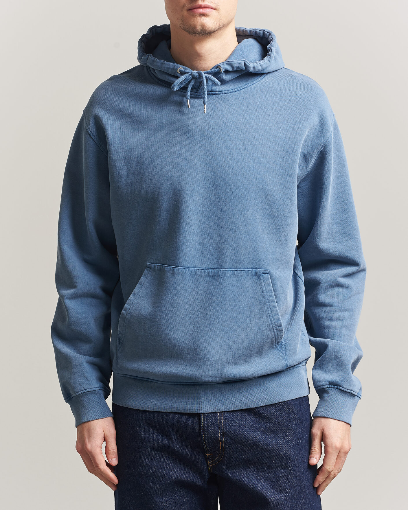 Mies | Puserot | Colorful Standard | Classic Organic Hood Faded Indigo