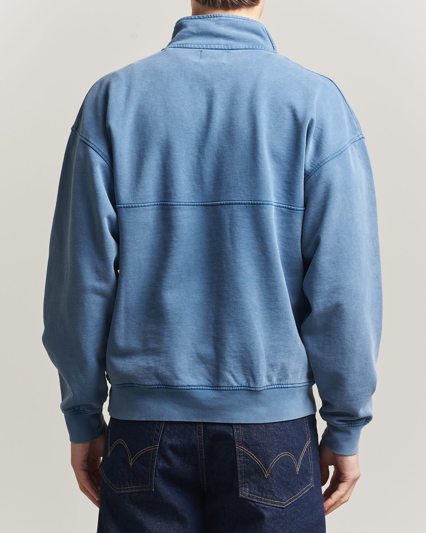 Mies | Puserot | Colorful Standard | Classic Organic Half-Zip Faded Indigo