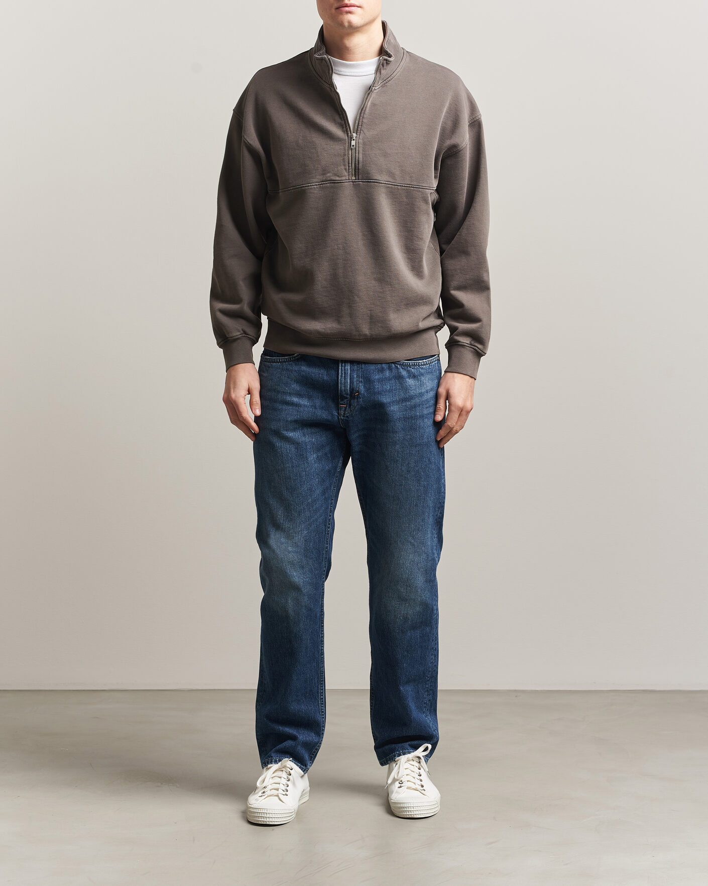 Mies | Puserot | Colorful Standard | Classic Organic Half-Zip Faded Mud