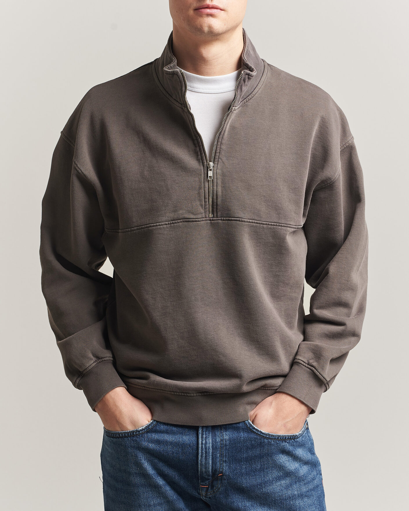 Mies | Puserot | Colorful Standard | Classic Organic Half-Zip Faded Mud