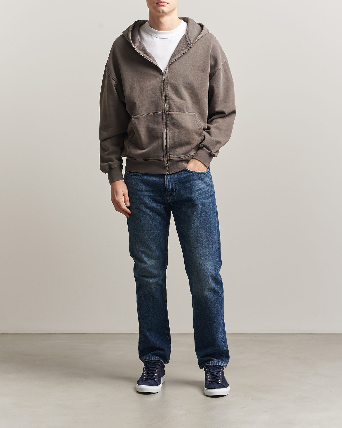 Mies | Puserot | Colorful Standard | Classic Organic Full Zip Hoodie Faded Mud