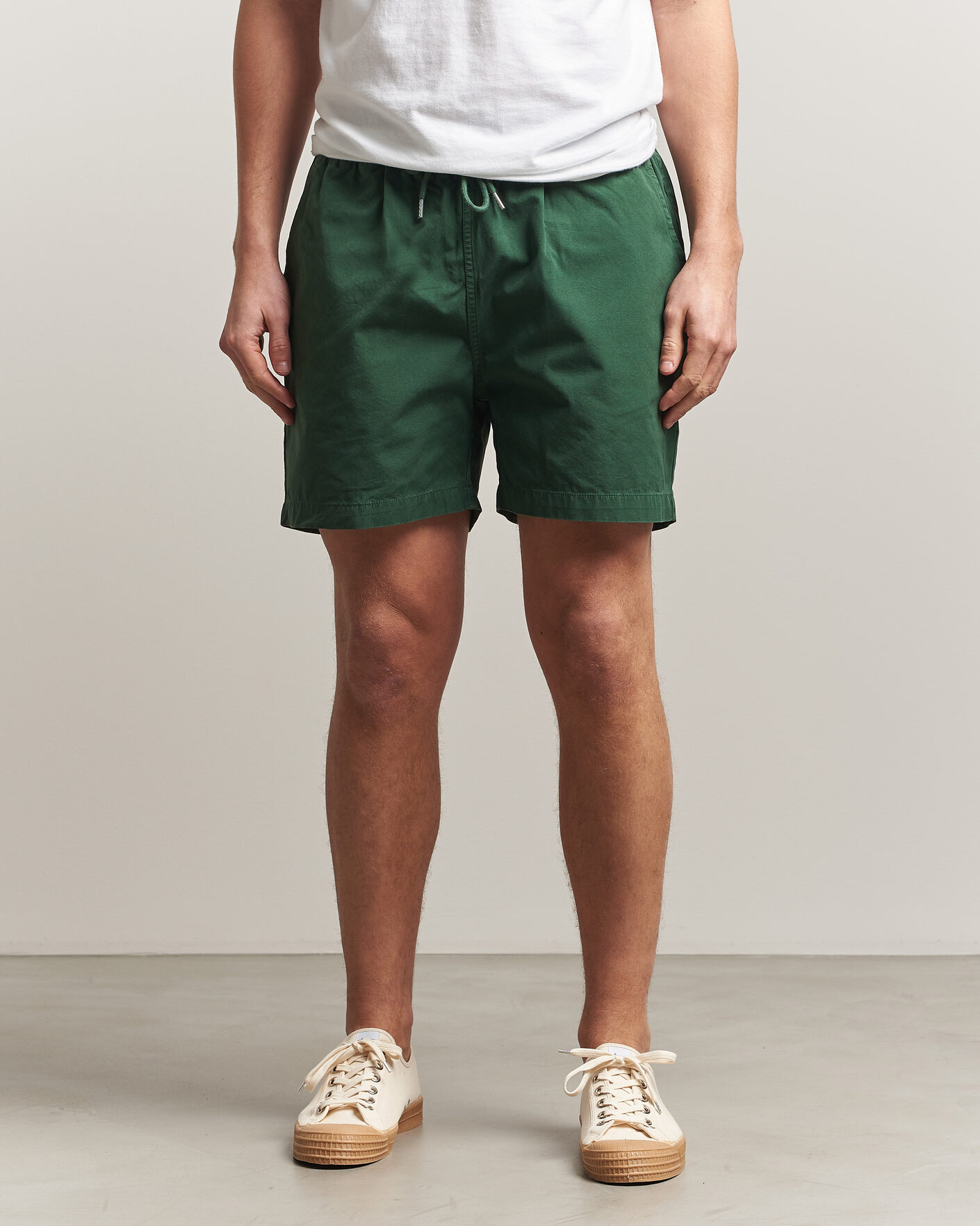 Mies | Shortsit | Colorful Standard | Classic Organic Twill Drawstring Shorts Emerald Green