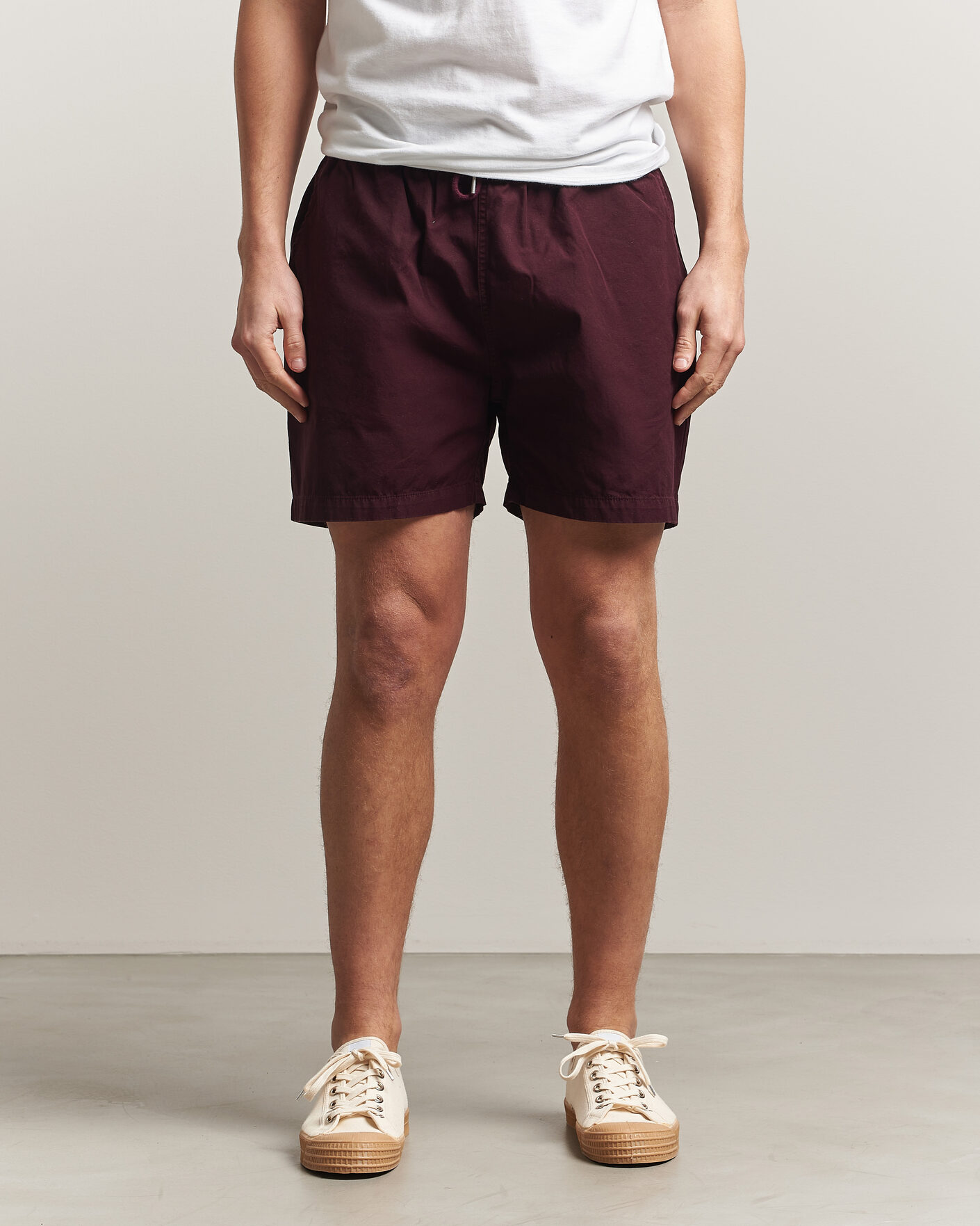 Mies | Shortsit | Colorful Standard | Classic Organic Twill Drawstring Shorts Oxblood Red