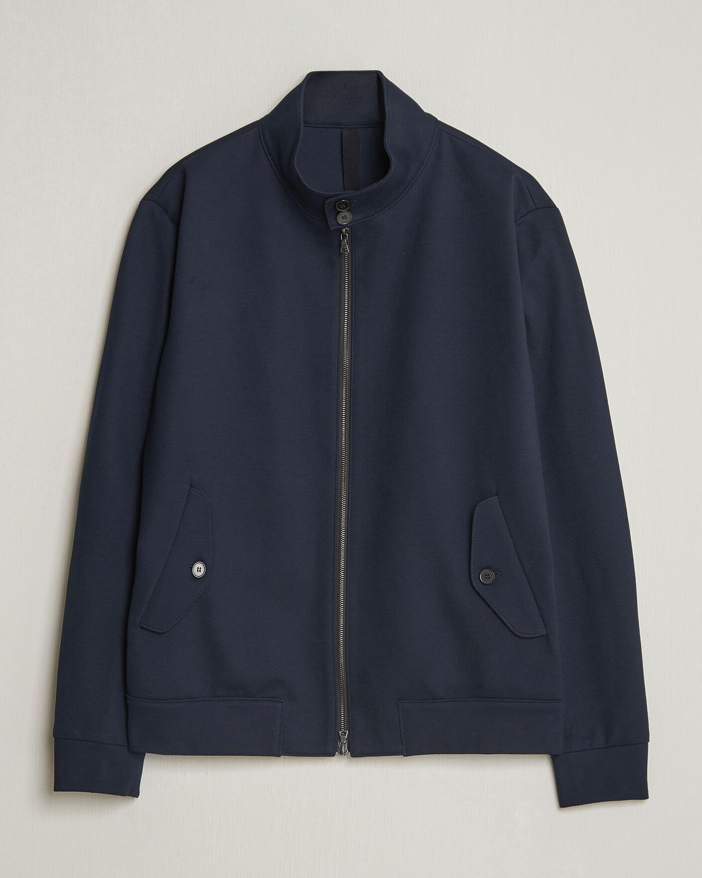 Mies | Takit | Harris Wharf London | Loro Piana Cavalry Twill Harrington Jacket Navy Blue