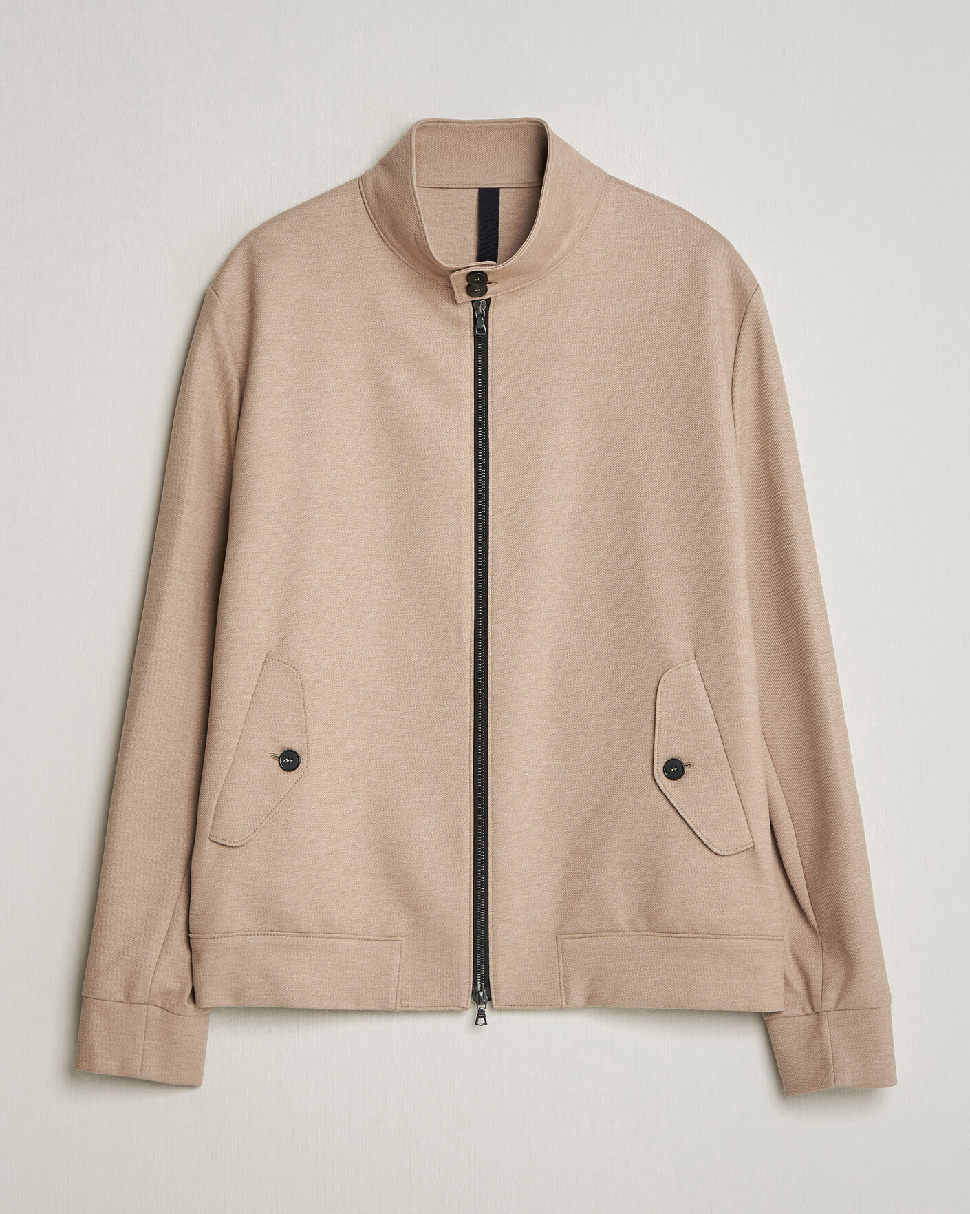 Mies | Takit | Harris Wharf London | Loro Piana Cavalry Twill Harrington Jacket Oat