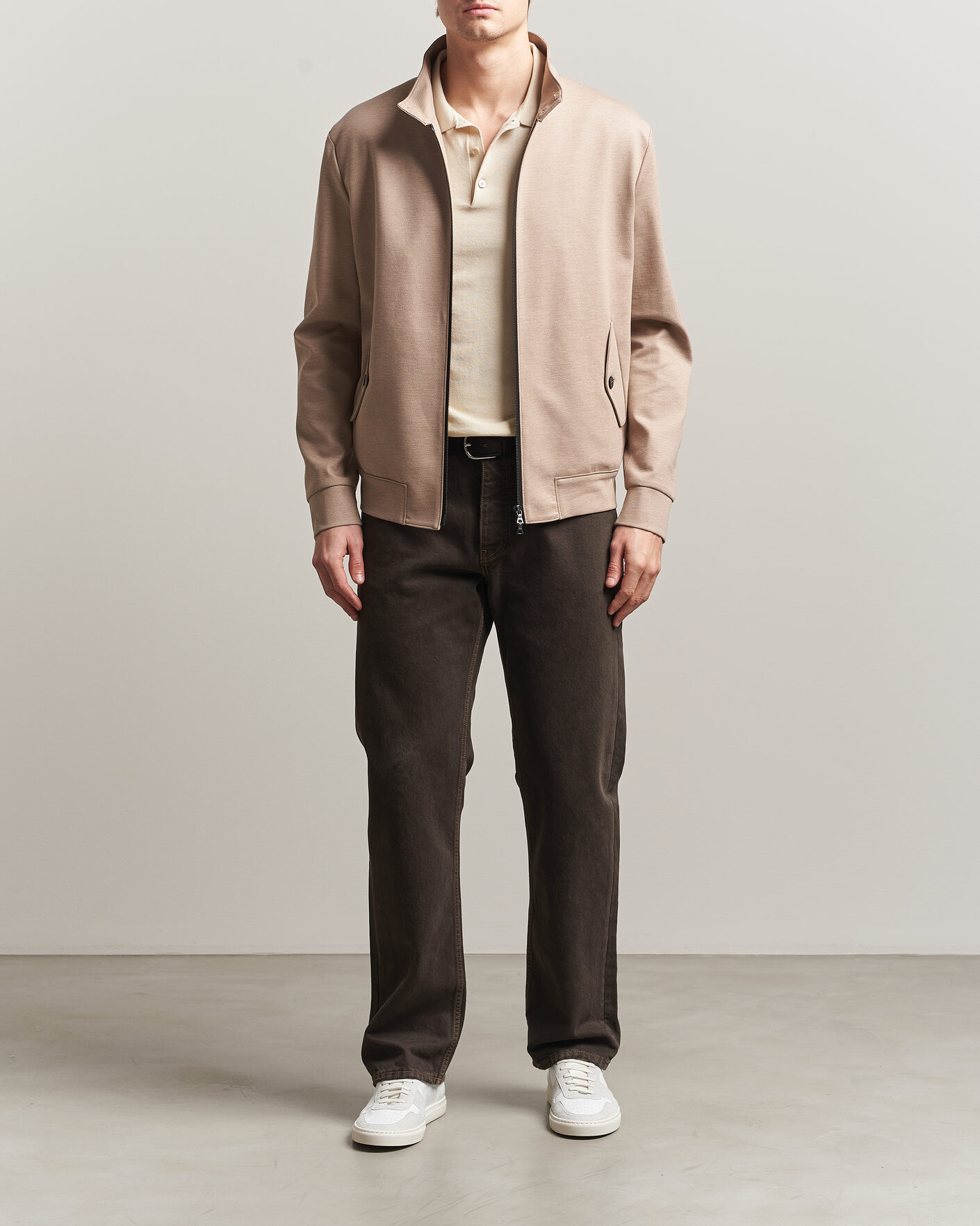 Mies | Takit | Harris Wharf London | Loro Piana Cavalry Twill Harrington Jacket Oat