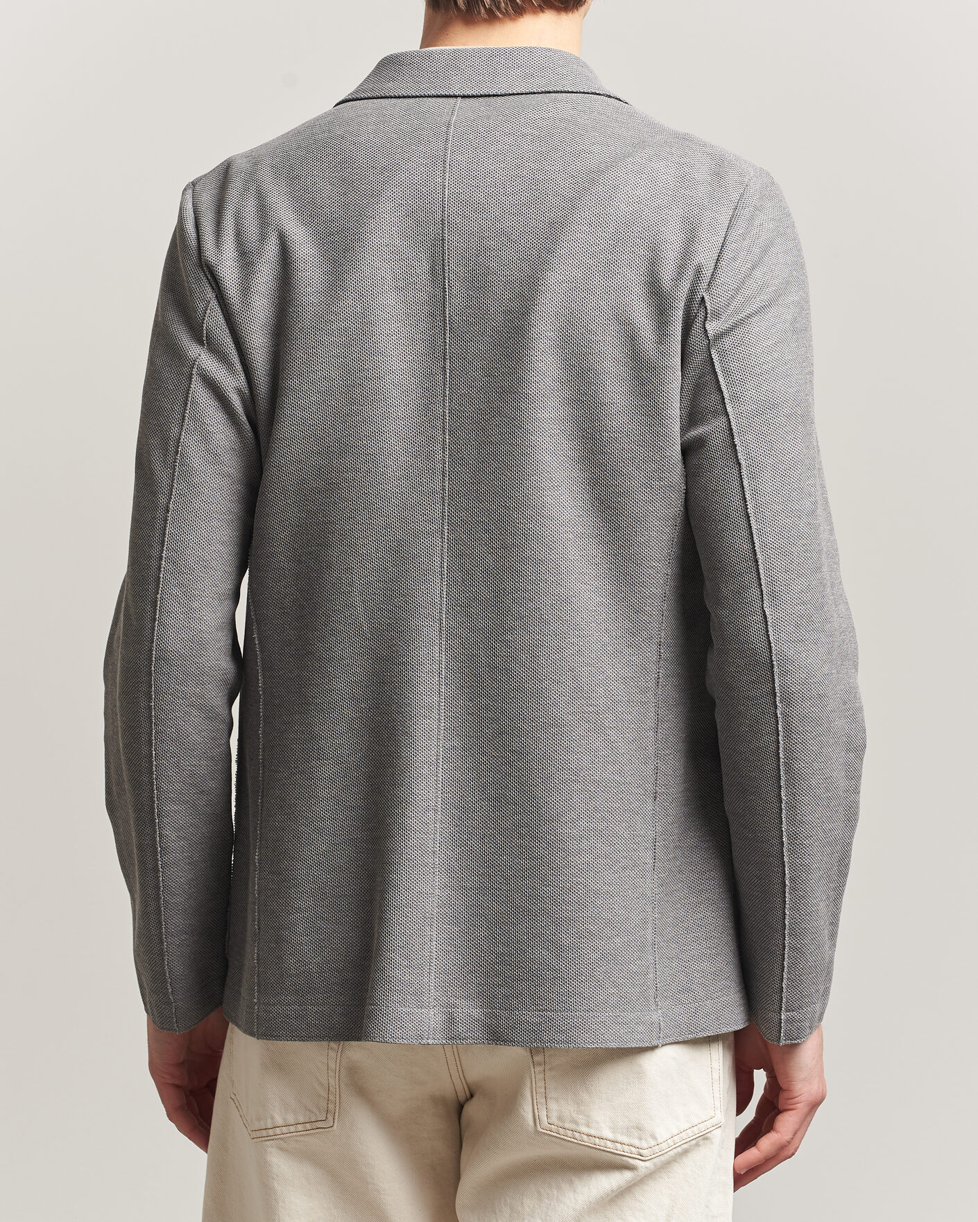 Mies | Pikkutakit | Harris Wharf London | Loro Piana Honey Comb Blazer Light Grey