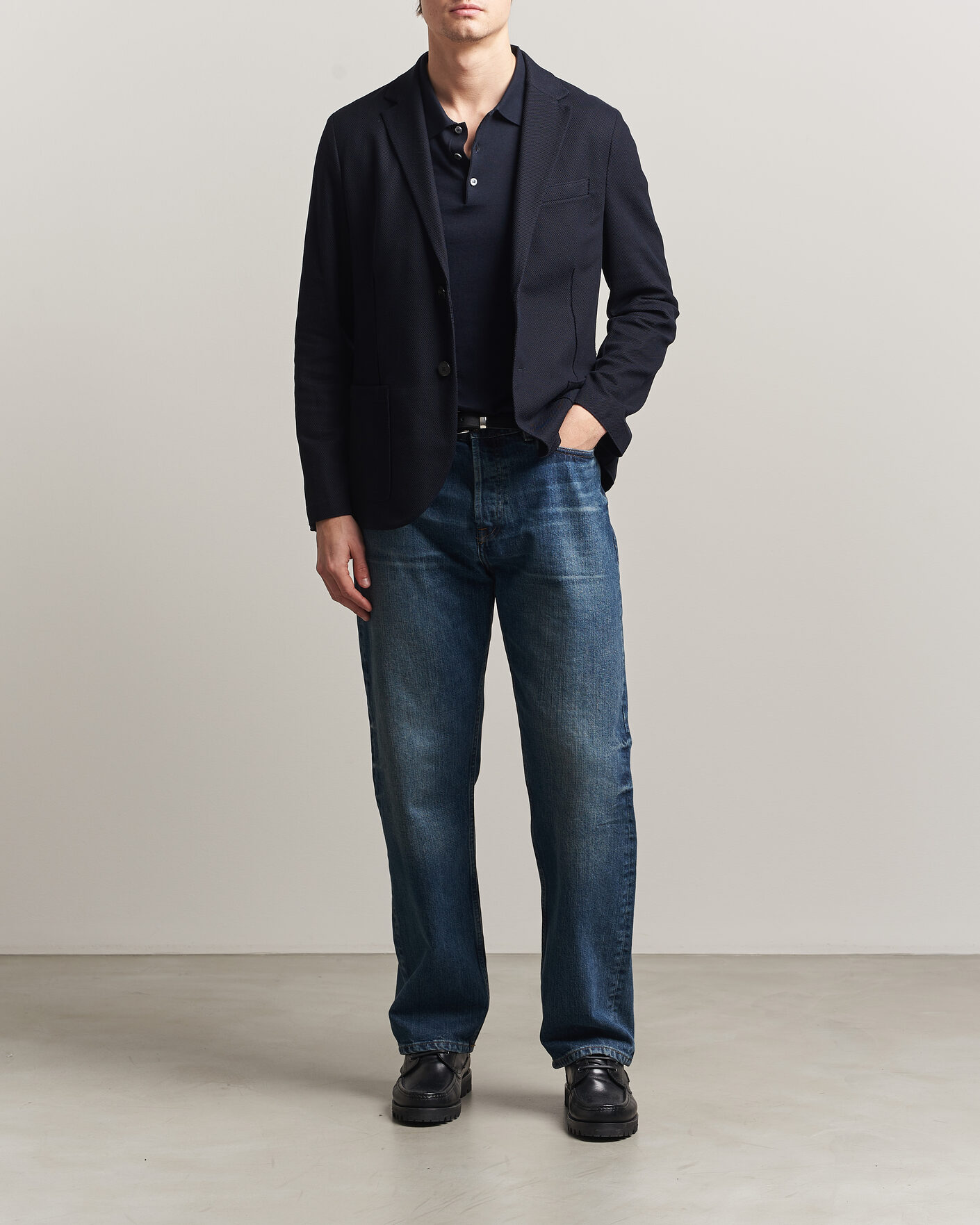 Mies | Pikkutakit | Harris Wharf London | Loro Piana Honey Comb Blazer Navy Blue