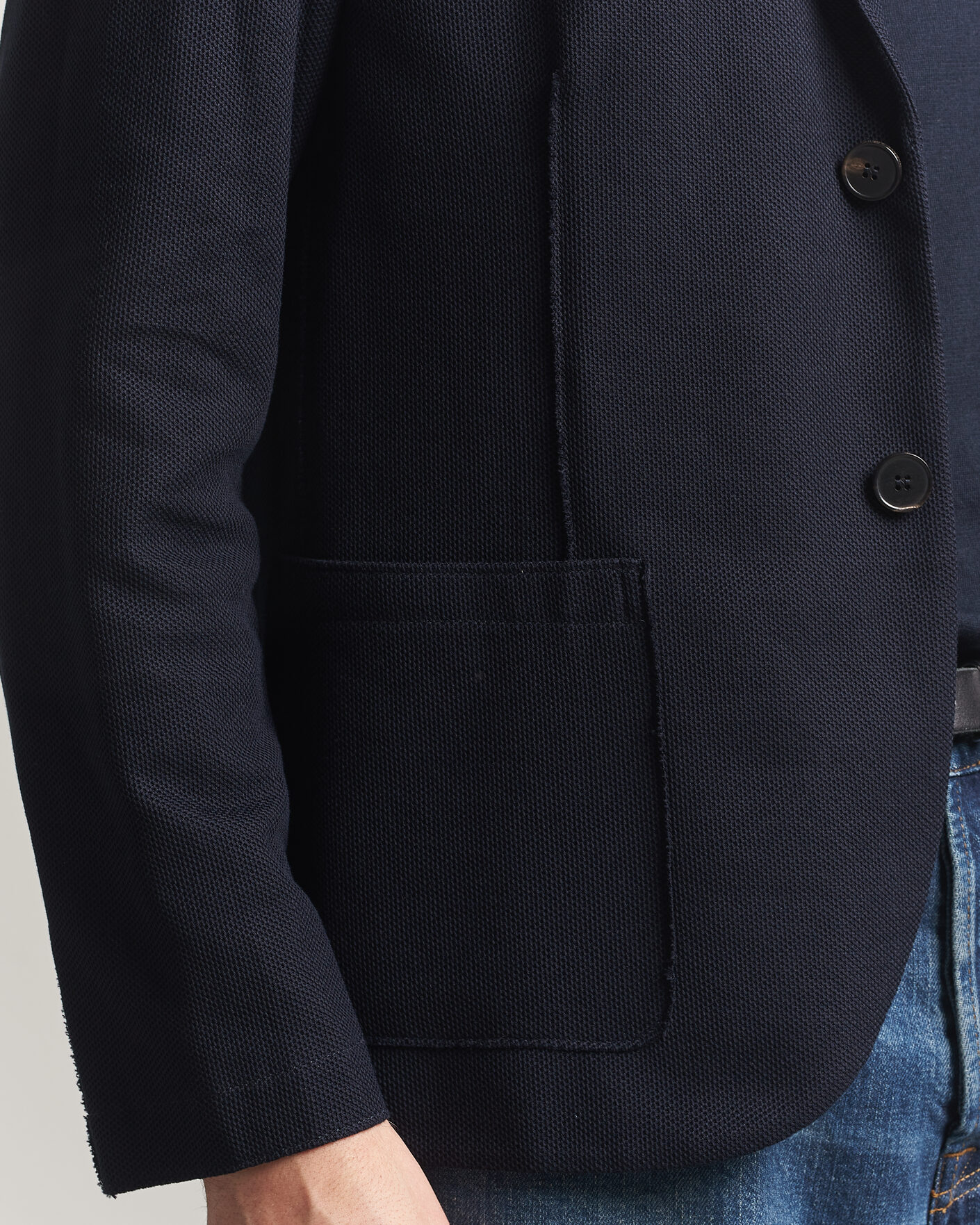 Mies | Pikkutakit | Harris Wharf London | Loro Piana Honey Comb Blazer Navy Blue