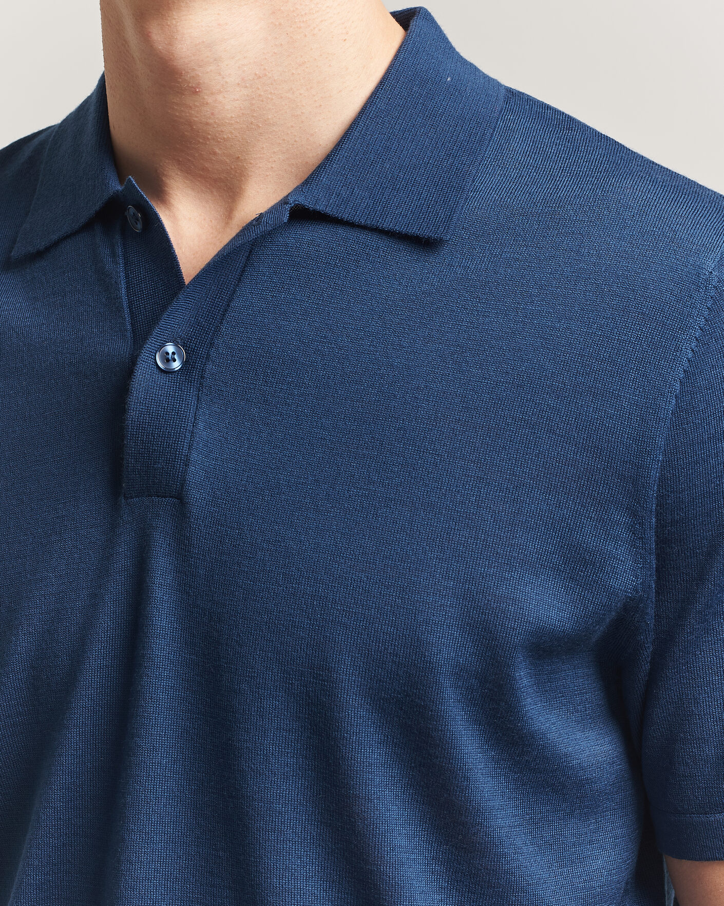 Mies | Pikeet | Samsøe Samsøe | Rowan Knitted Polo Insignia Blue