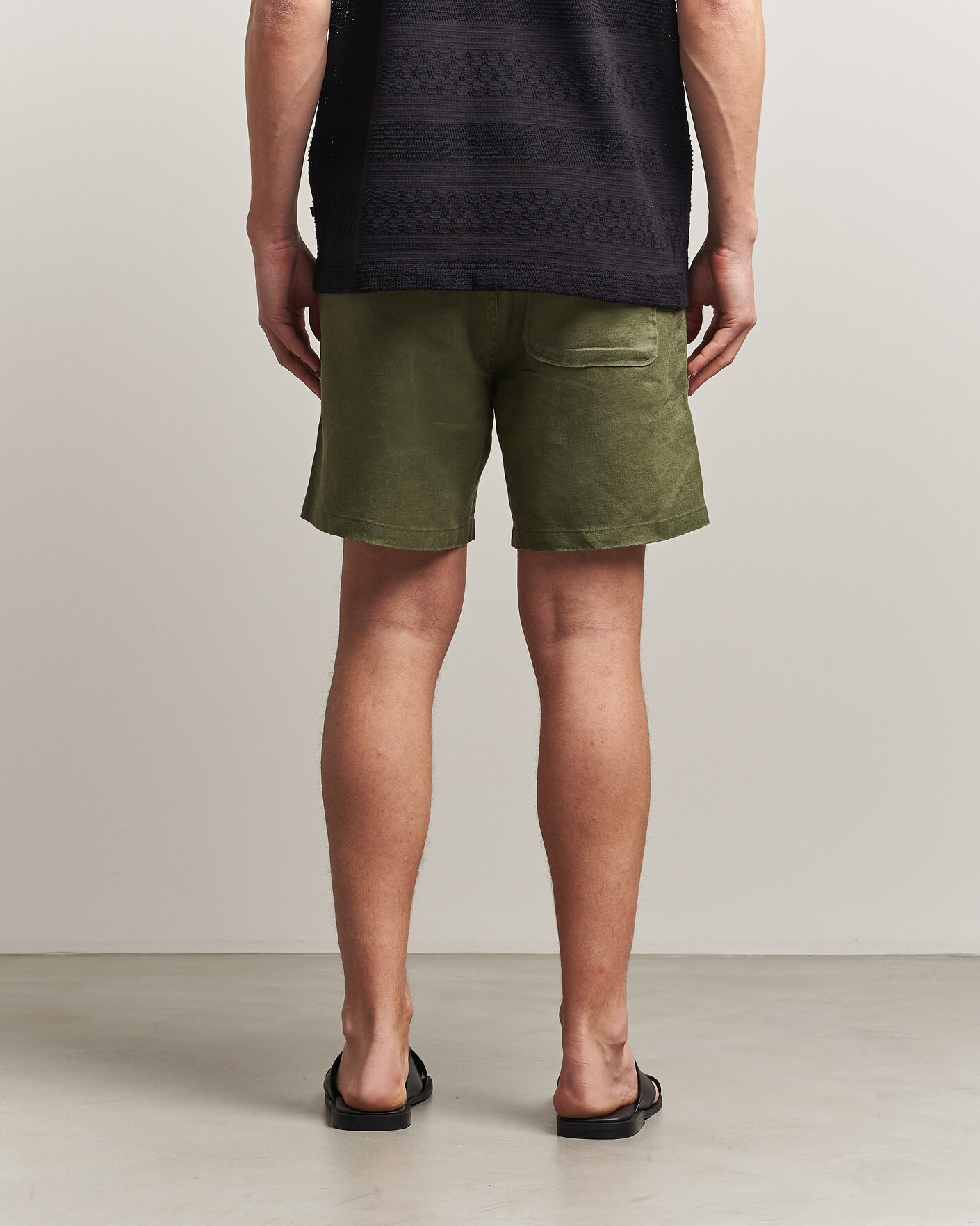 Mies | Shortsit | Samsøe Samsøe | Jabari Linen Drawstring Shorts Burnt Olive