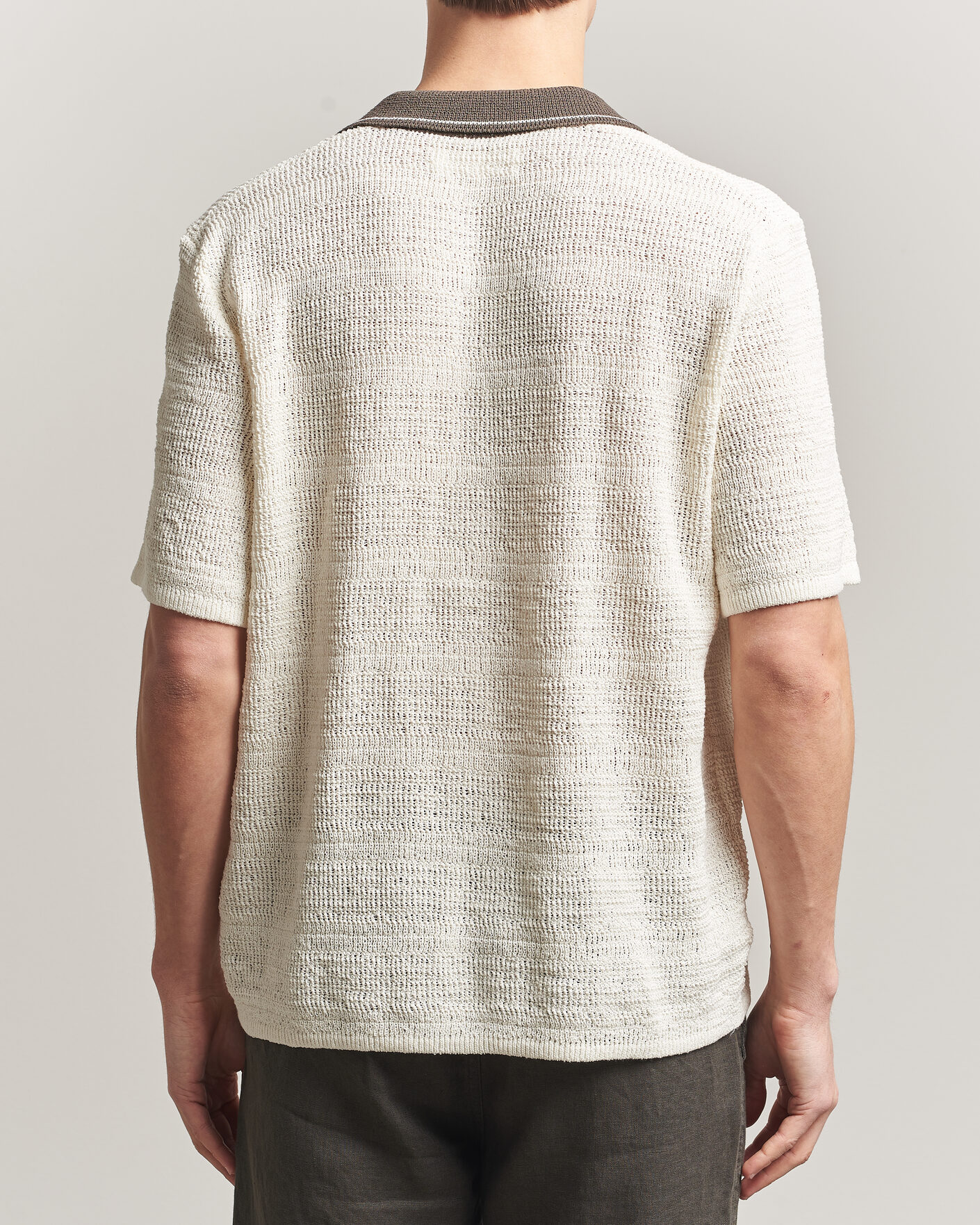 Mies | Kauluspaidat | Samsøe Samsøe | Percy Knitted Short Sleeve Shirt Clear Cream