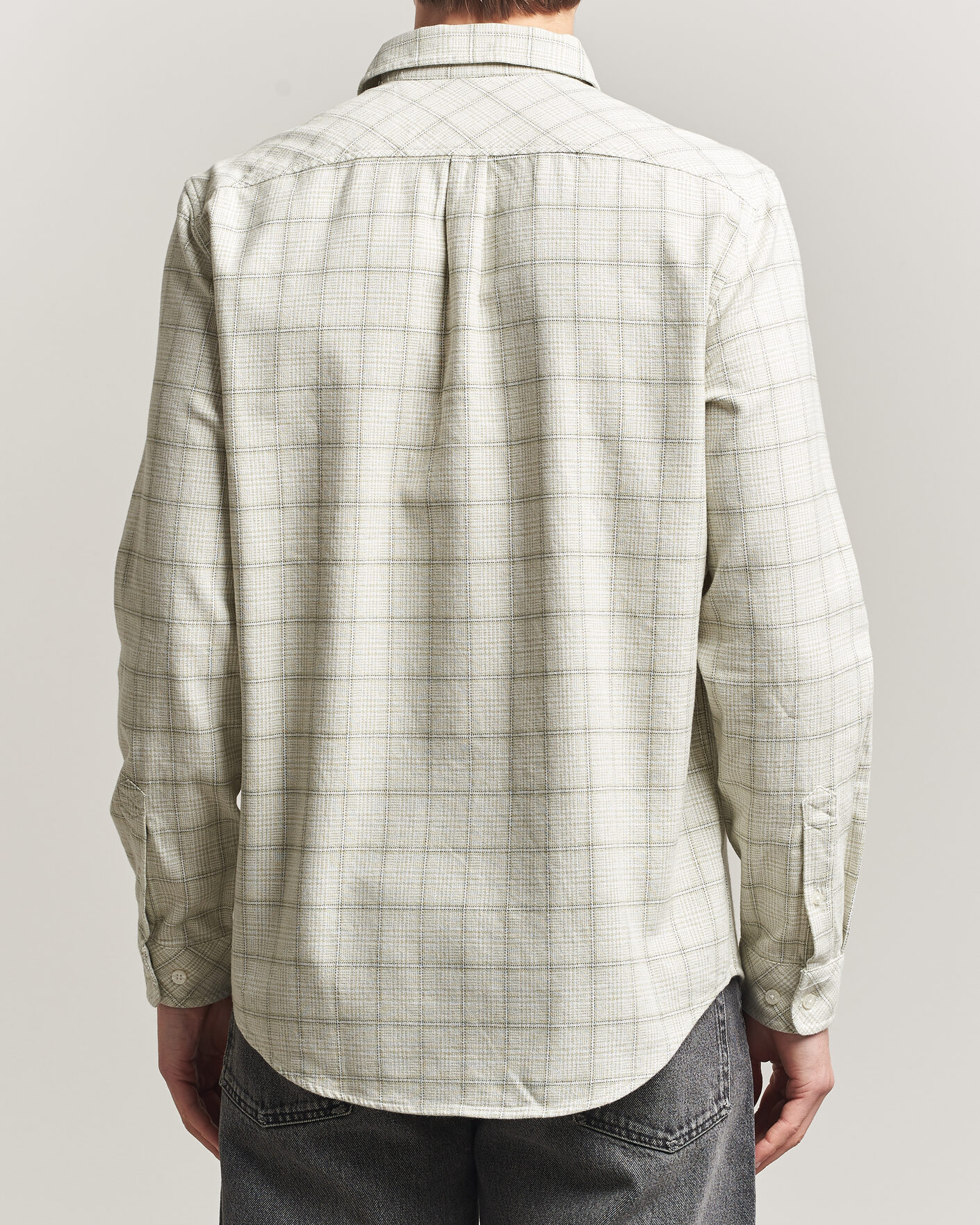 Mies | Kauluspaidat | Samsøe Samsøe | Liam Checked Cotton Shirt Off White