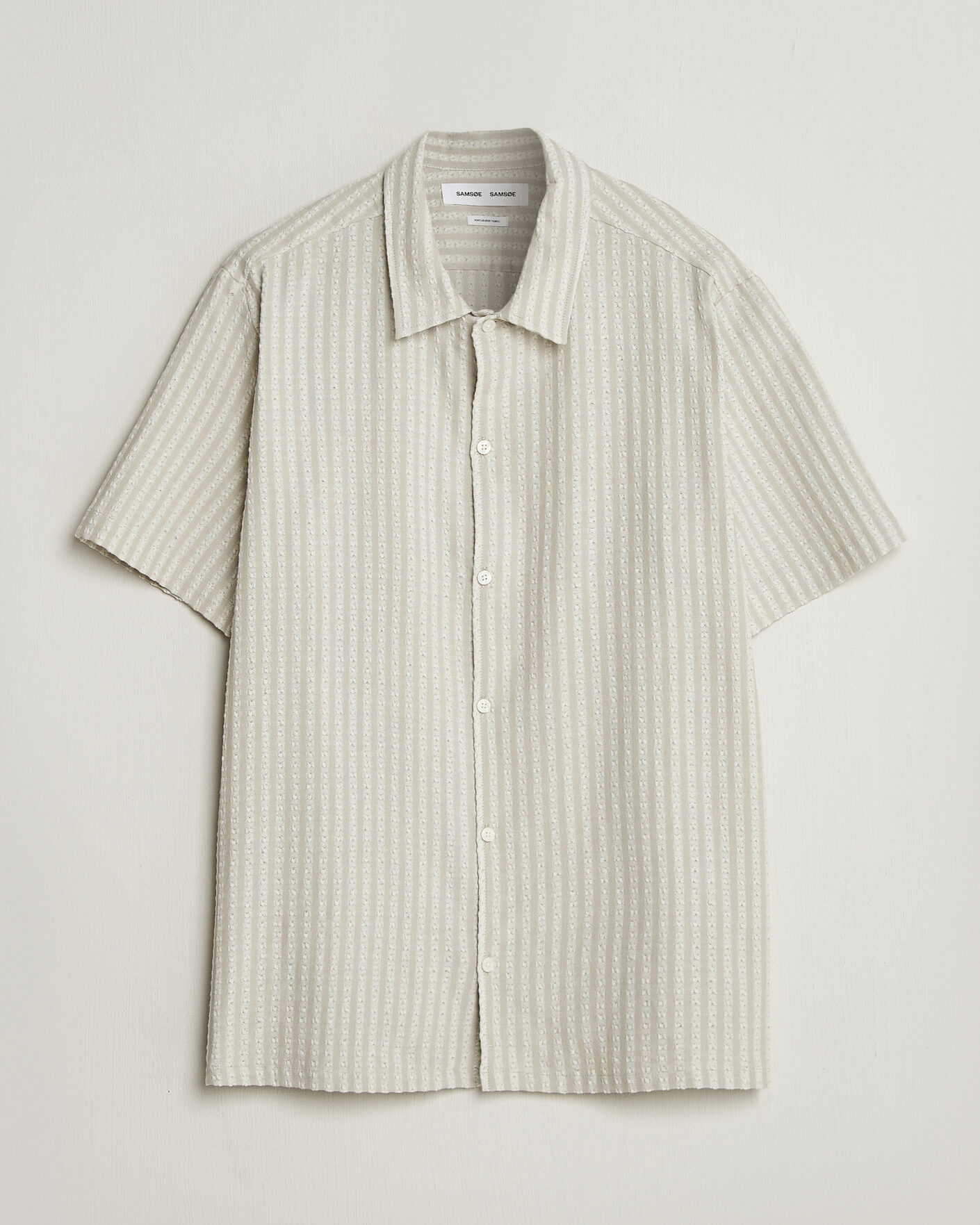 Mies | Kauluspaidat | Samsøe Samsøe | Avan Structured Short Sleeve Shirt Moonstruck