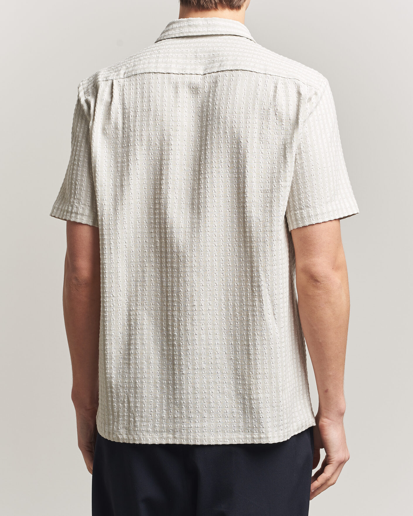 Mies | Kauluspaidat | Samsøe Samsøe | Avan Structured Short Sleeve Shirt Moonstruck