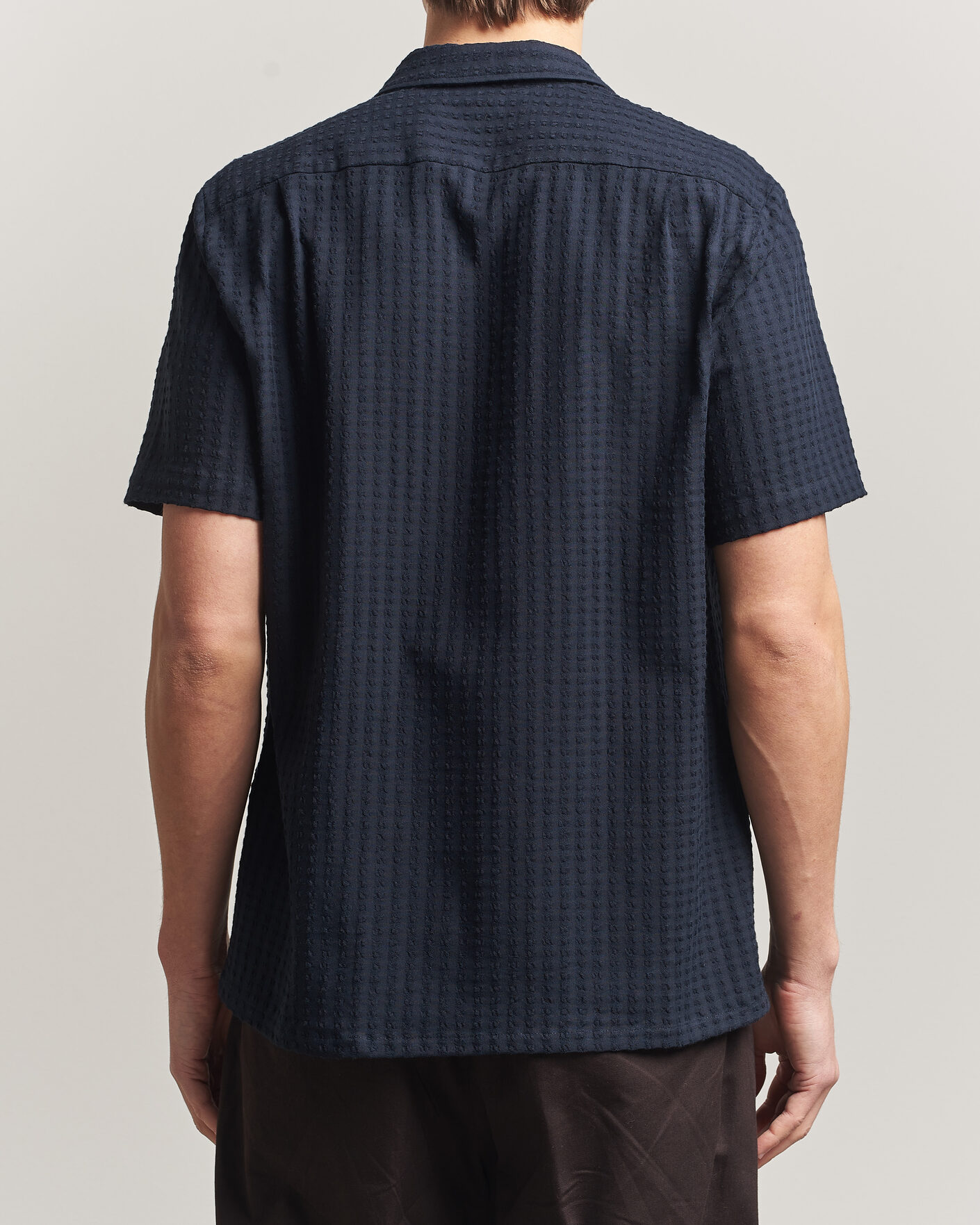 Mies | Kauluspaidat | Samsøe Samsøe | Avan Structured Short Sleeve Shirt Salute Navy
