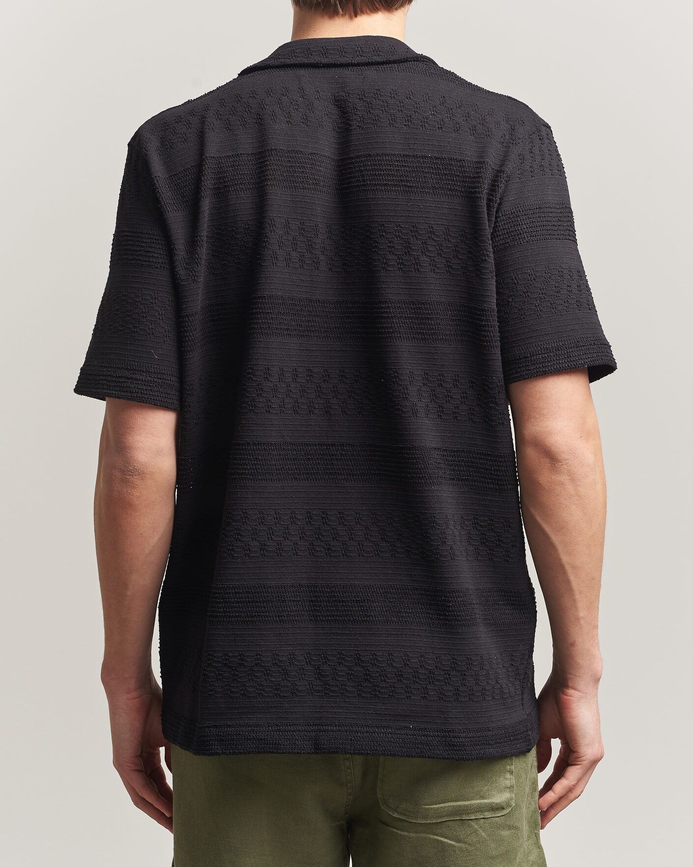 Mies | Kauluspaidat | Samsøe Samsøe | Martin Knitted Short Sleeve Shirt Black
