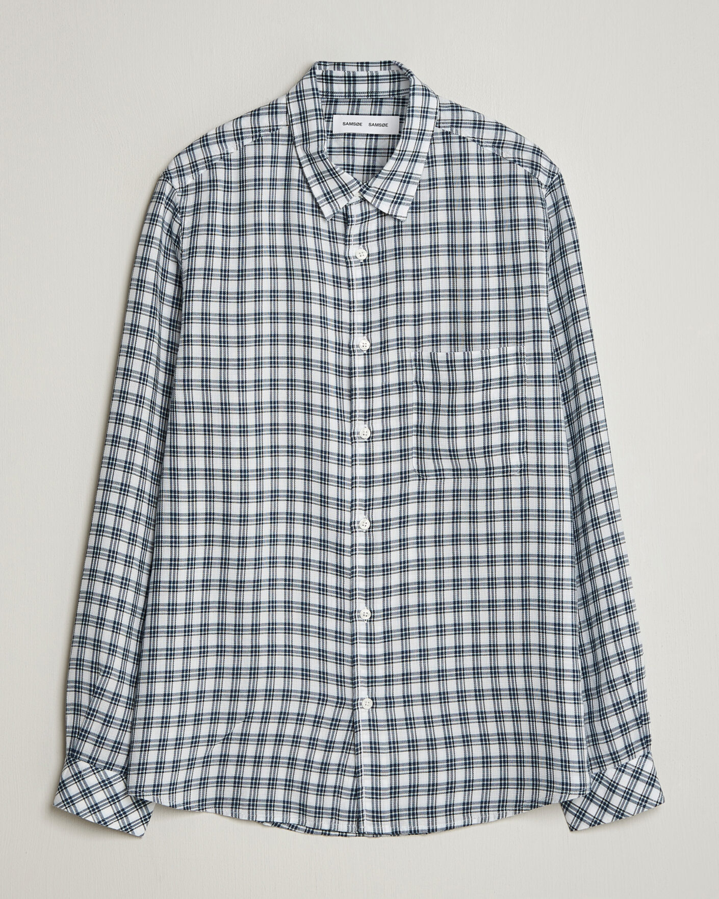 Mies | Kauluspaidat | Samsøe Samsøe | Ryan Tencel Checked Shirt Blue