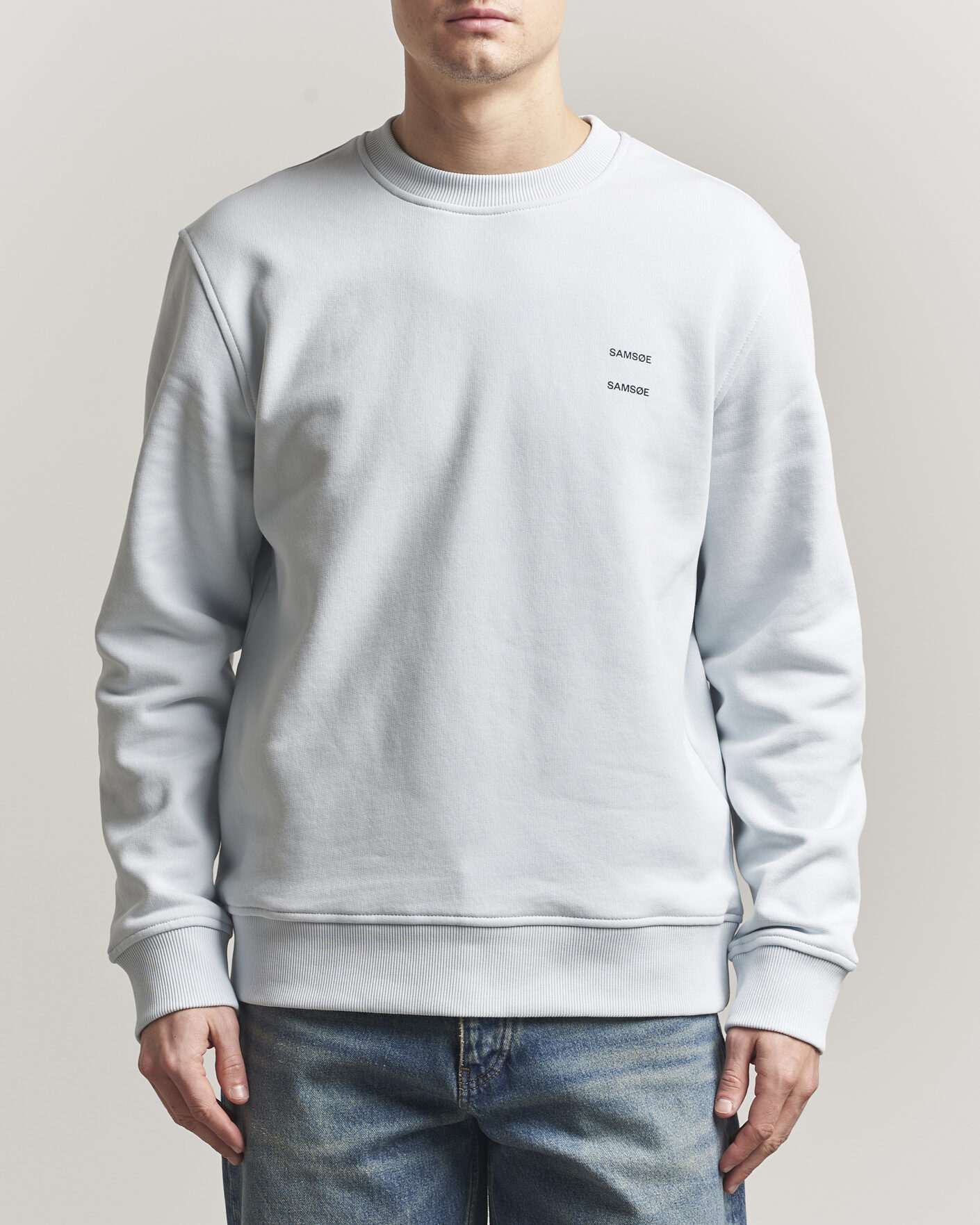 Mies | Puserot | Samsøe Samsøe | Joel Organic Cotton Sweatshirt Skywriting