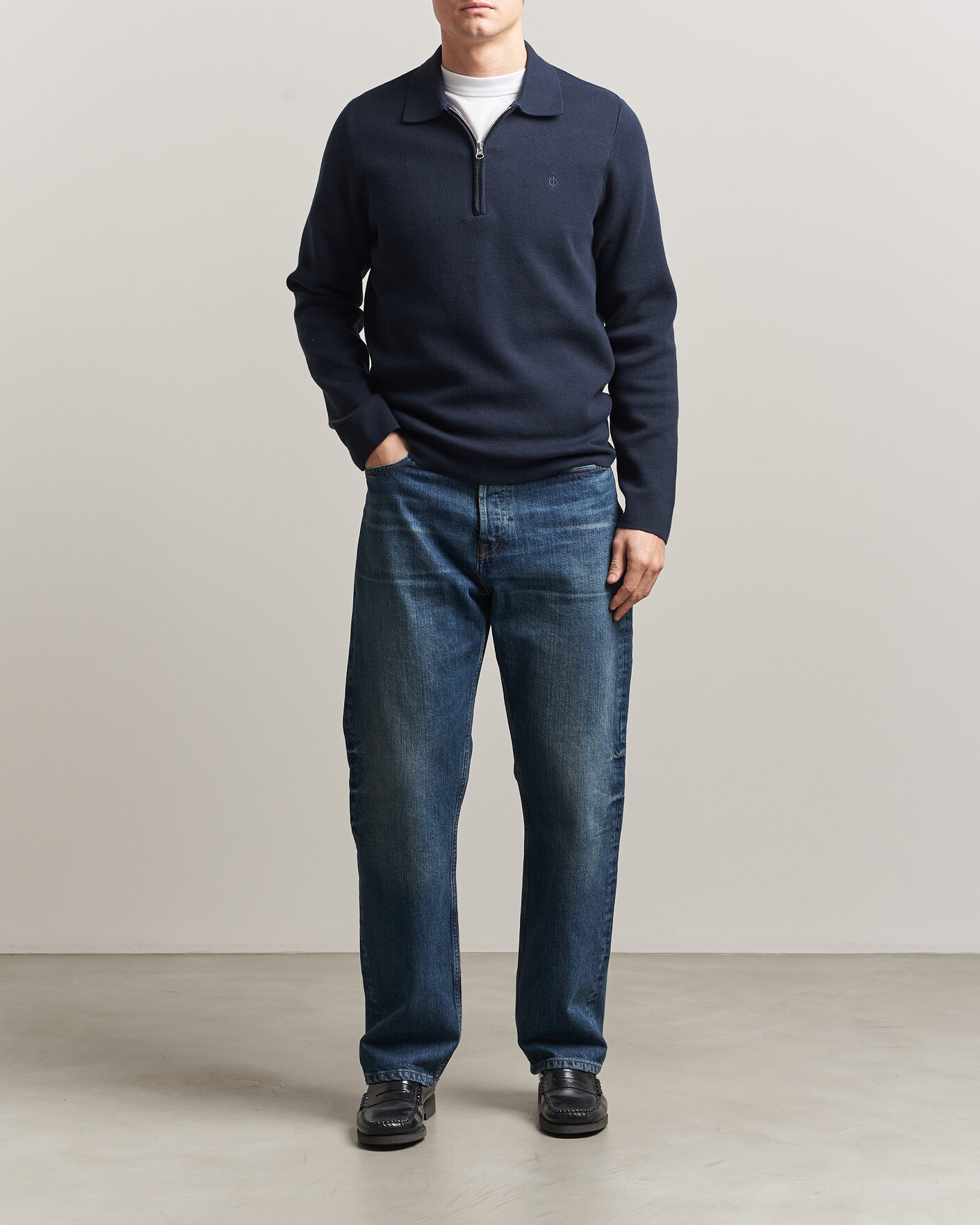 Mies | Puserot | Samsøe Samsøe | Guna Half Zip Salute Navy