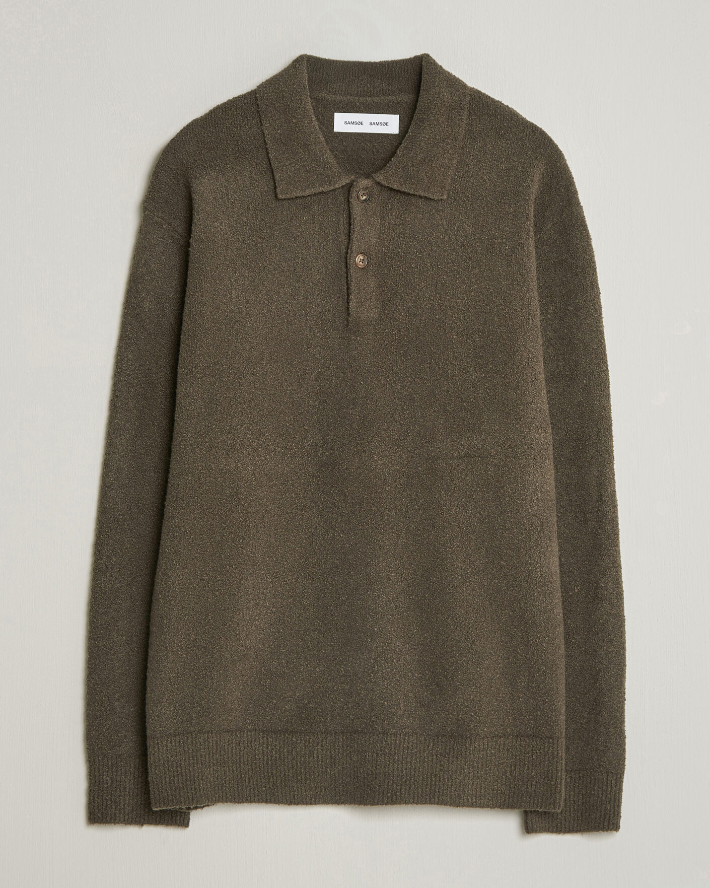 Mies | Puserot | Samsøe Samsøe | Nino Knitted Polo Black Olive