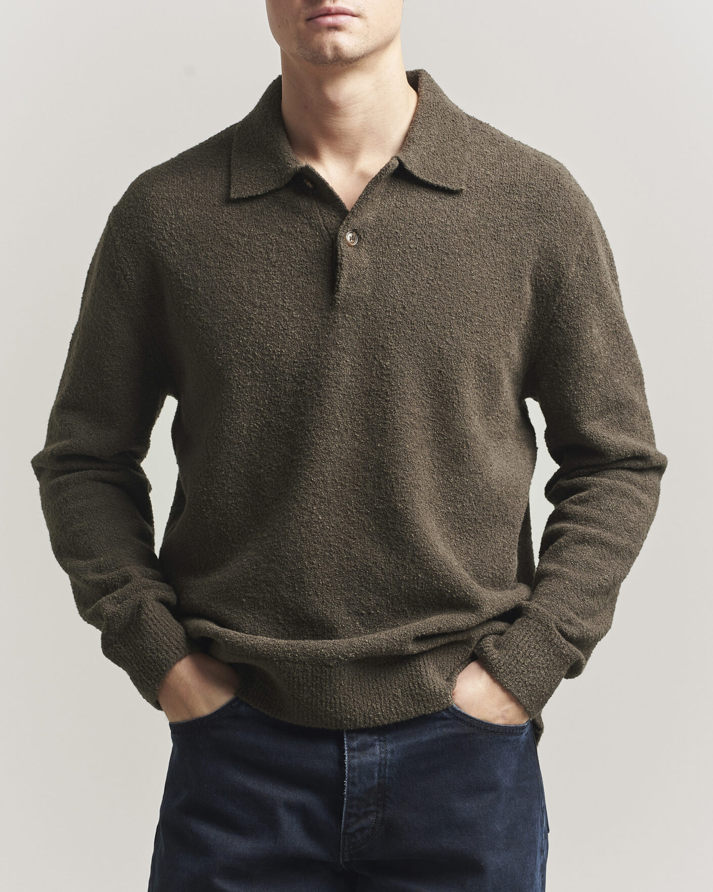 Mies | Puserot | Samsøe Samsøe | Nino Knitted Polo Black Olive