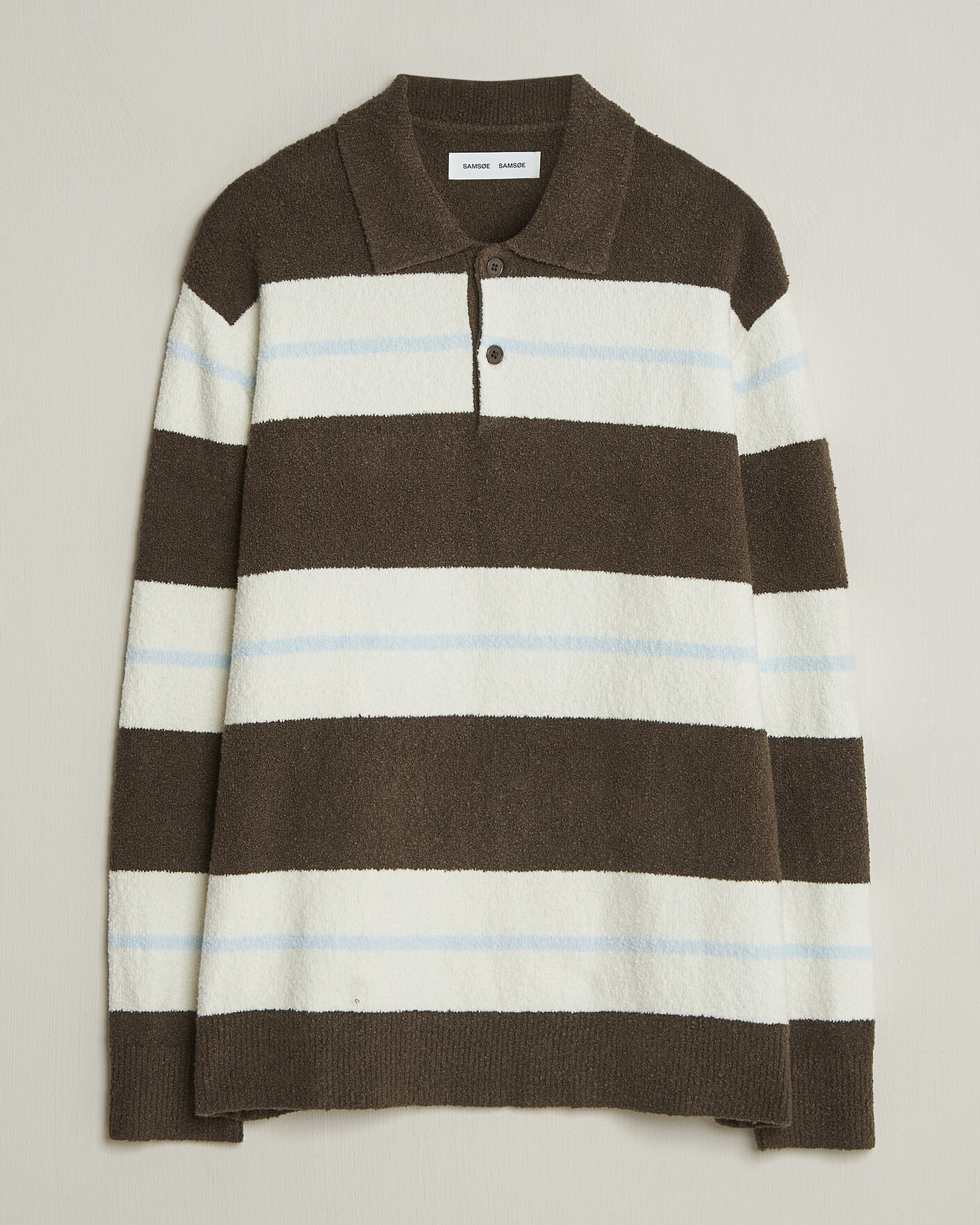 Mies | Puserot | Samsøe Samsøe | Nino Knitted Polo Black Olive/White