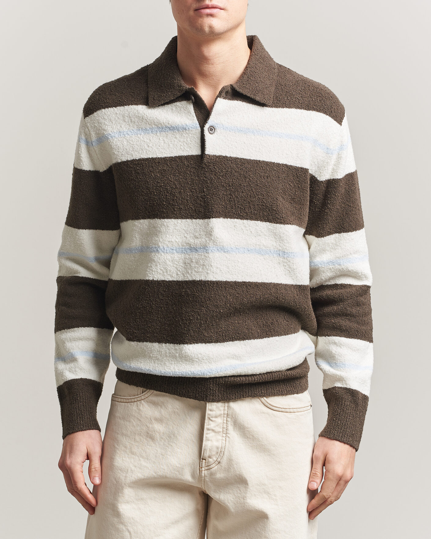Mies | Puserot | Samsøe Samsøe | Nino Knitted Polo Black Olive/White