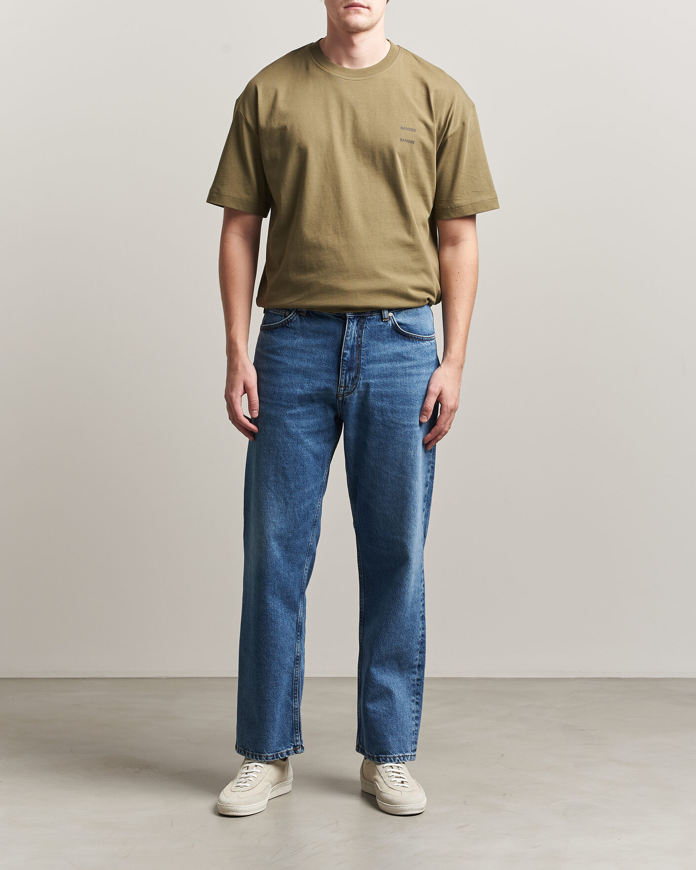 Mies | T-paidat | Samsøe Samsøe | Joel Organic Cotton T-Shirt Burnt Olive