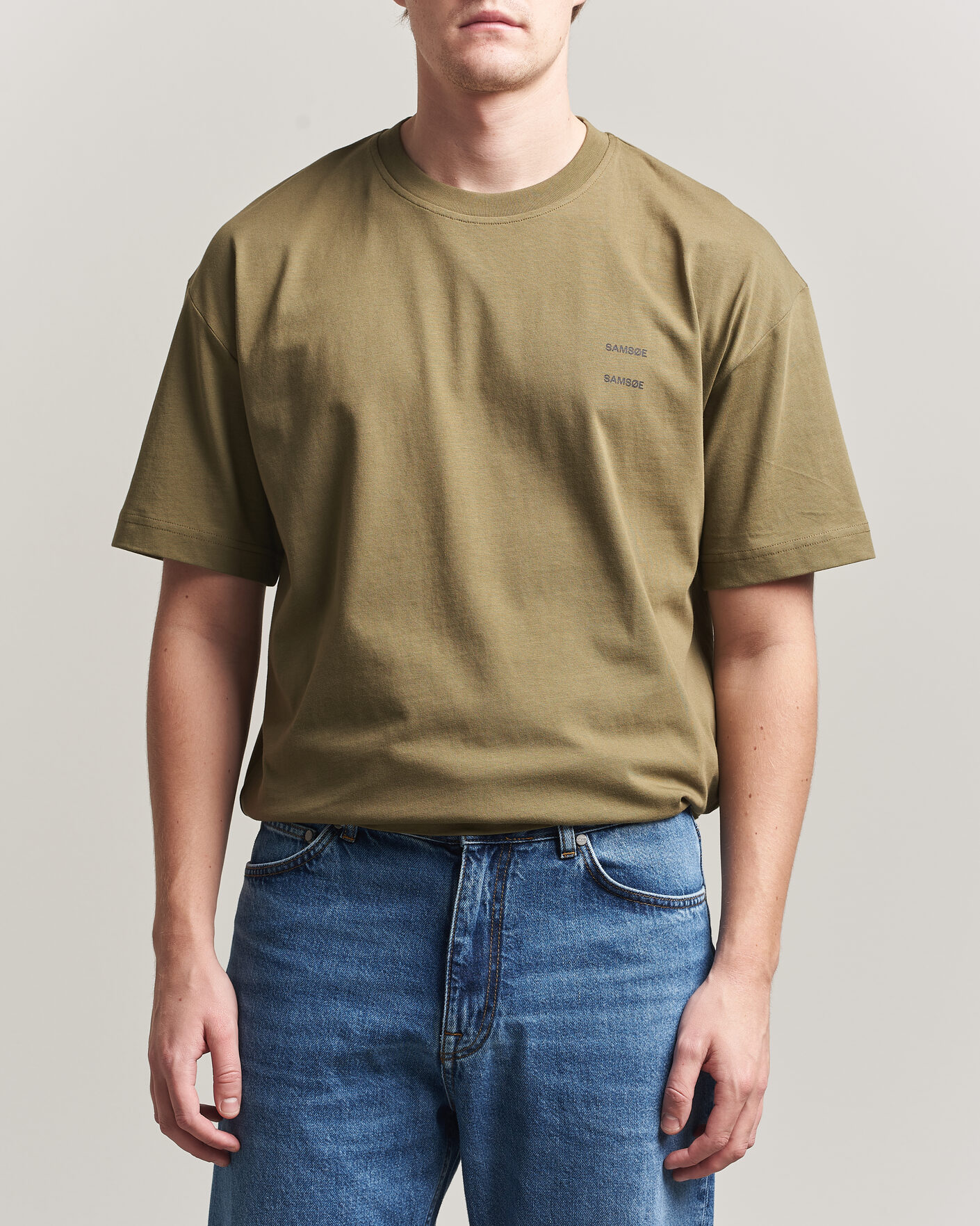 Mies | T-paidat | Samsøe Samsøe | Joel Organic Cotton T-Shirt Burnt Olive
