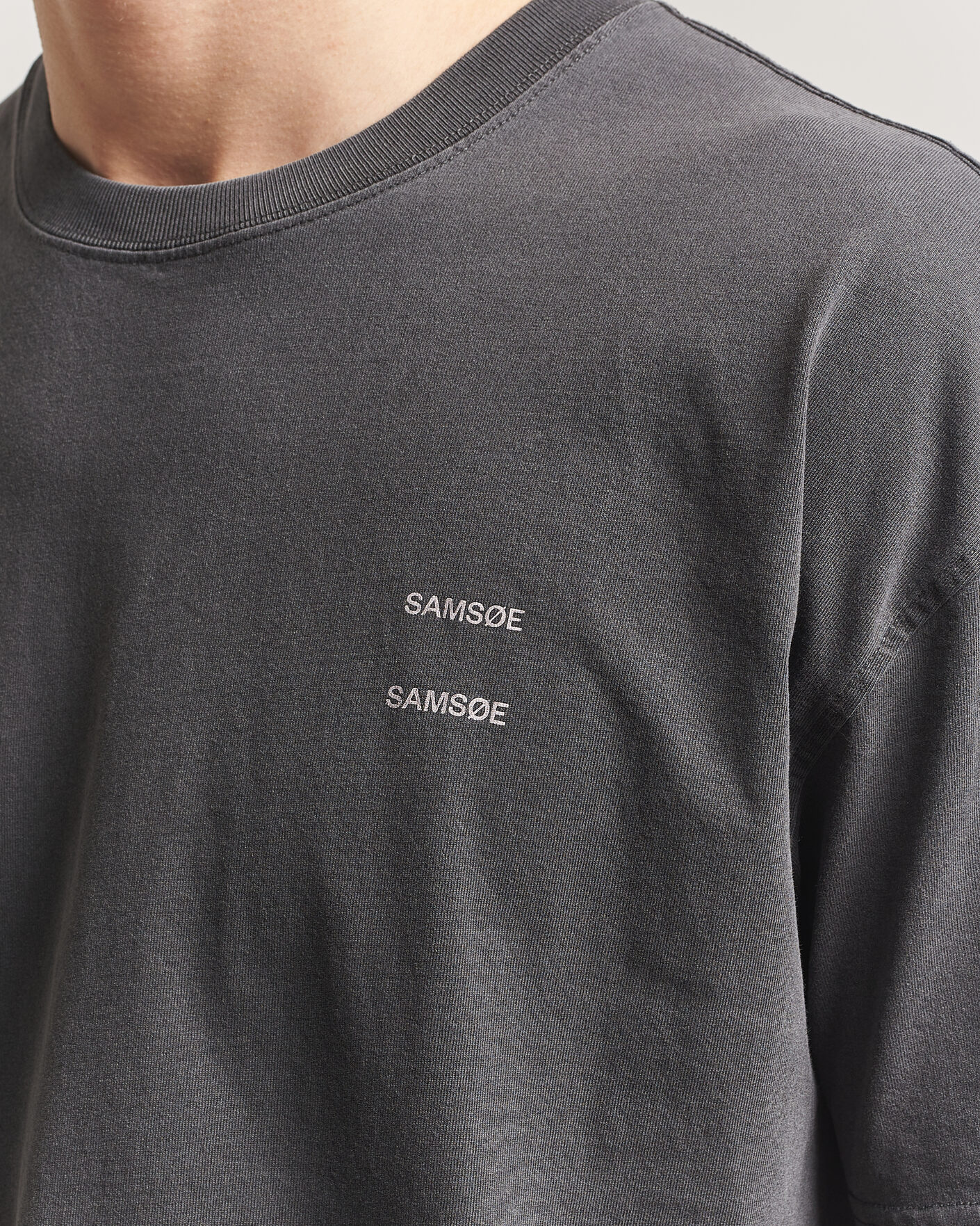 Mies | T-paidat | Samsøe Samsøe | Joel Washed Organic Cotton T-Shirt Black