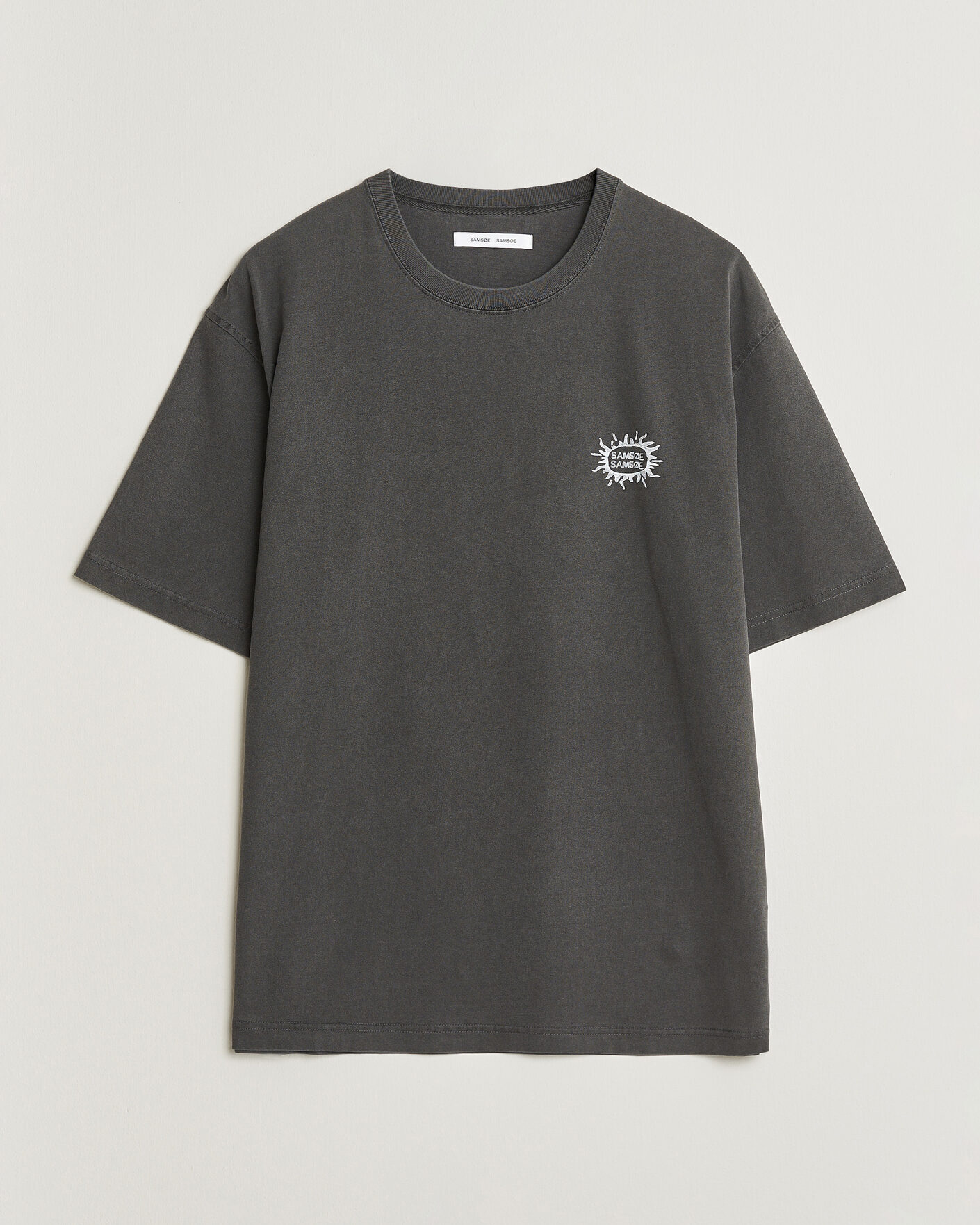 Mies | T-paidat | Samsøe Samsøe | Gergei Printed Crew Neck T-Shirt Washed Black