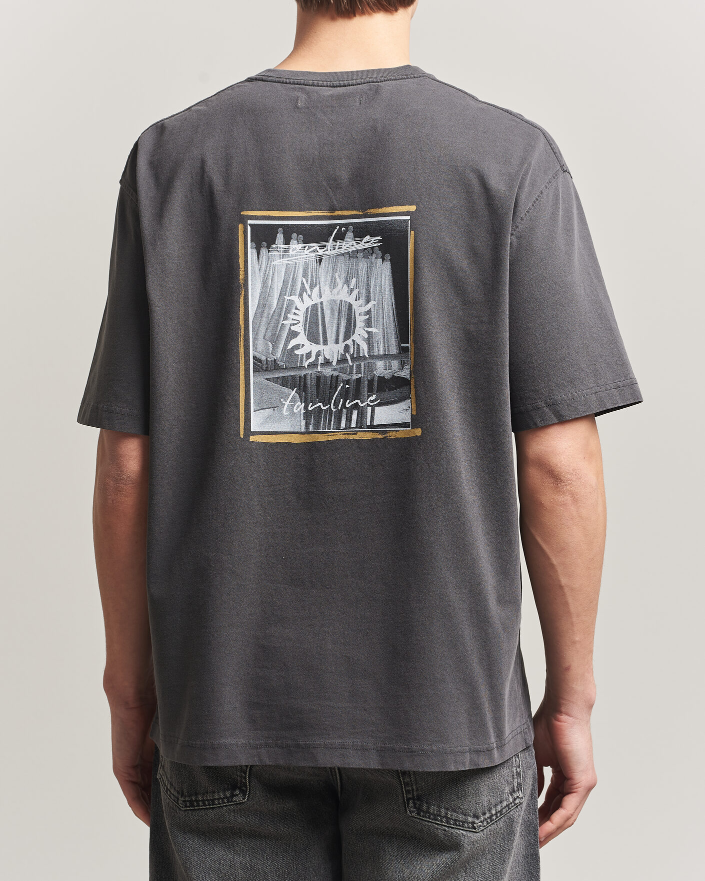 Mies | T-paidat | Samsøe Samsøe | Gergei Printed Crew Neck T-Shirt Washed Black