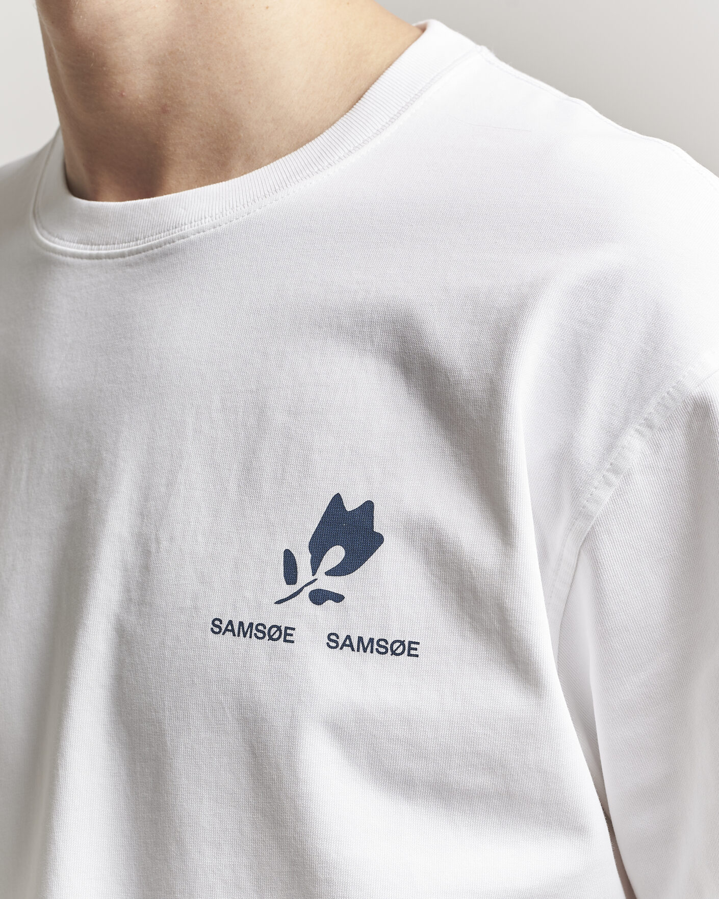 Mies | T-paidat | Samsøe Samsøe | Cohen Printed Crew Neck T-Shirt White