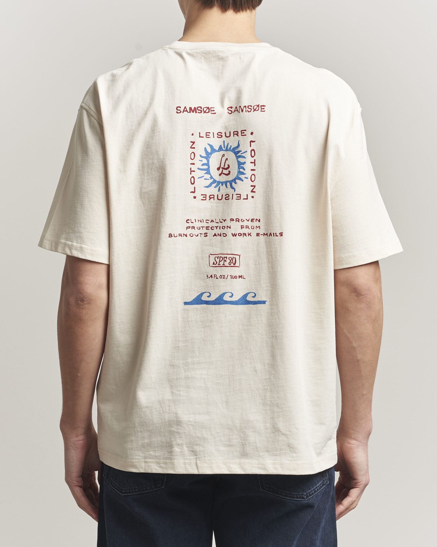 Mies | T-paidat | Samsøe Samsøe | Gergei Printed Crew Neck T-Shirt Neutral