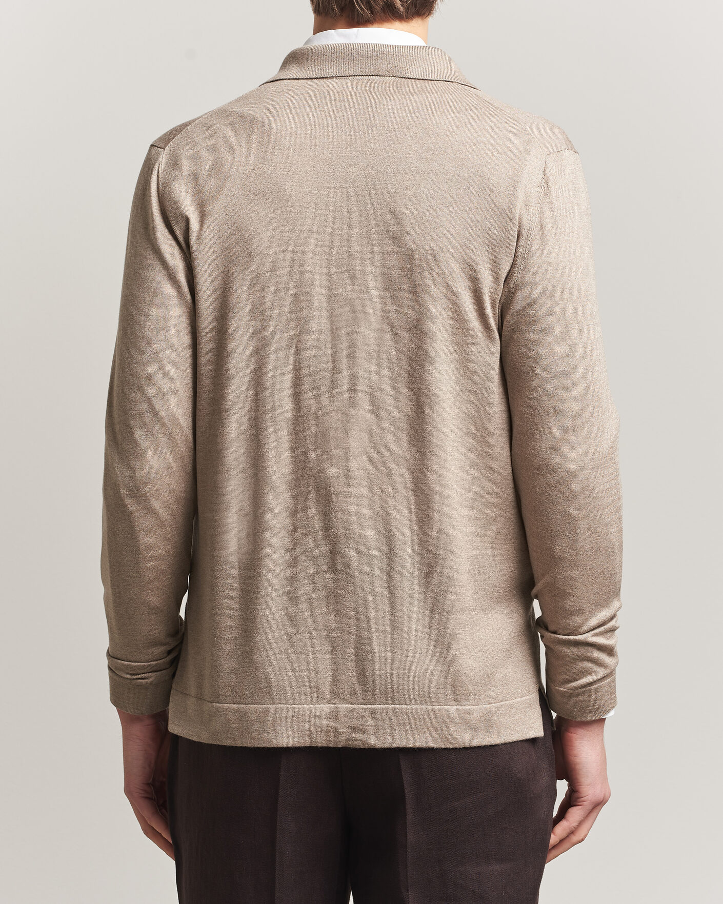 Mies | Puserot | Stenströms | Silk/Cashmere Cardigan Taupe