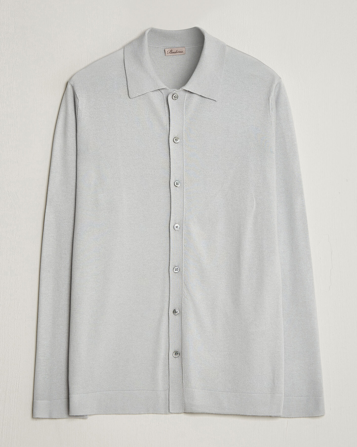 Mies | Puserot | Stenströms | Silk/Cashmere Cardigan Light Grey