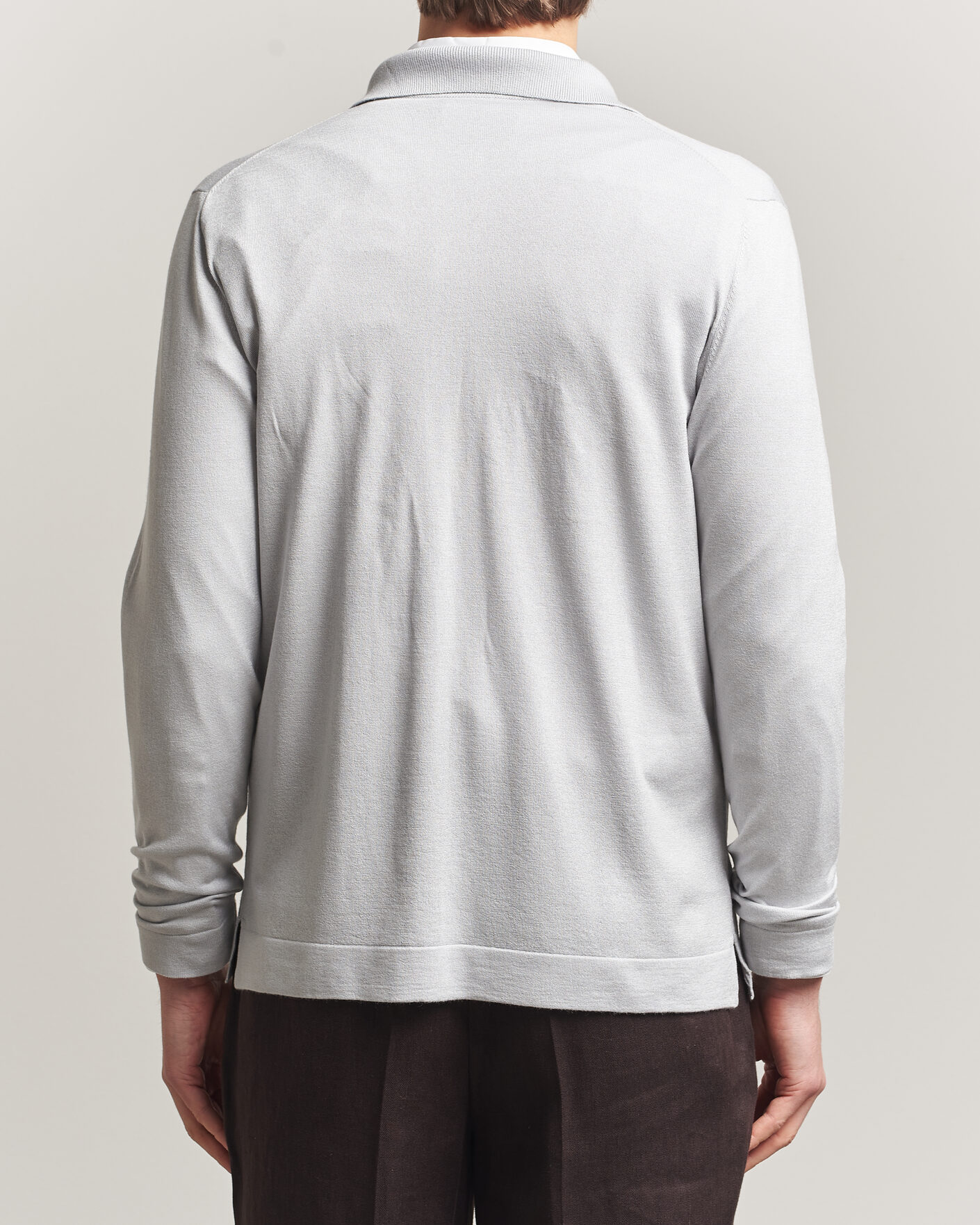 Mies | Puserot | Stenströms | Silk/Cashmere Cardigan Light Grey
