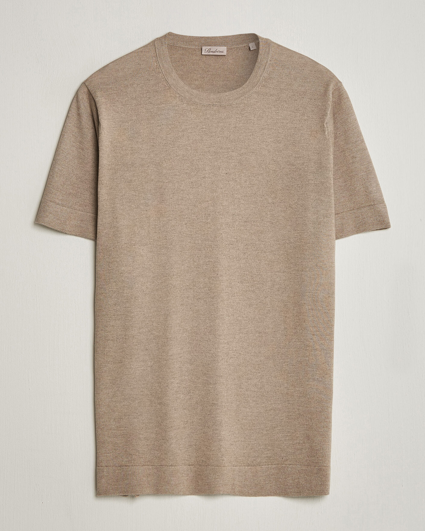 Mies | T-paidat | Stenströms | Silk/Cashmere T-Shirt Taupe
