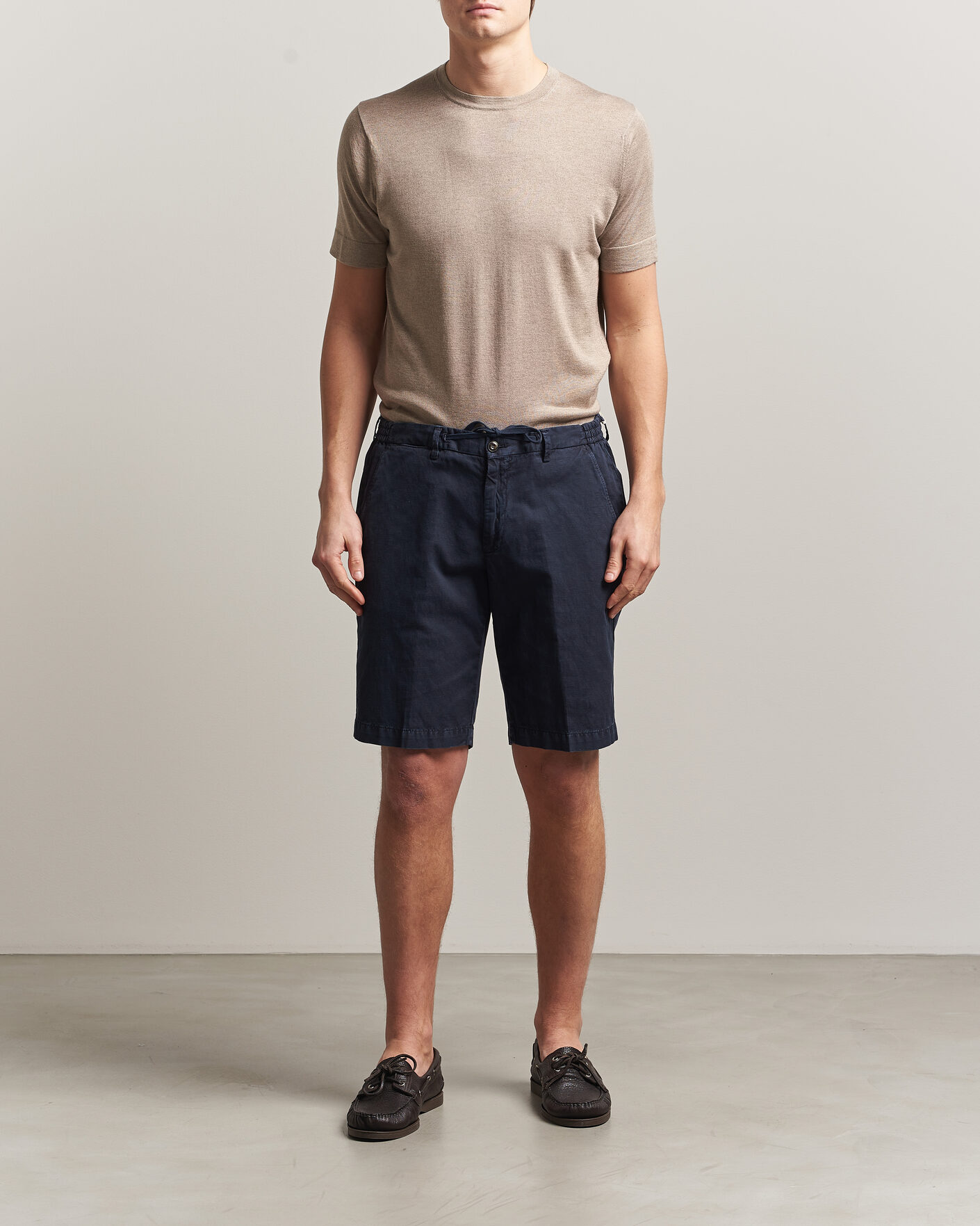 Mies | T-paidat | Stenströms | Silk/Cashmere T-Shirt Taupe