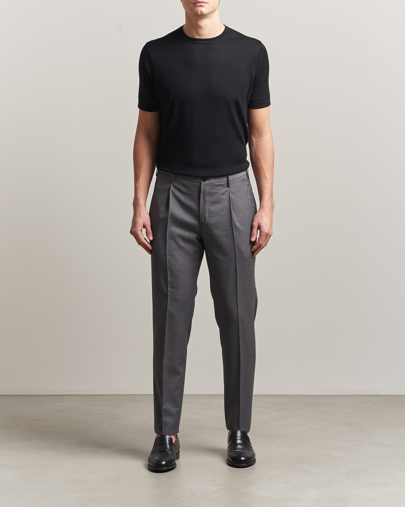 Mies | T-paidat | Stenströms | Silk/Cashmere T-Shirt Black
