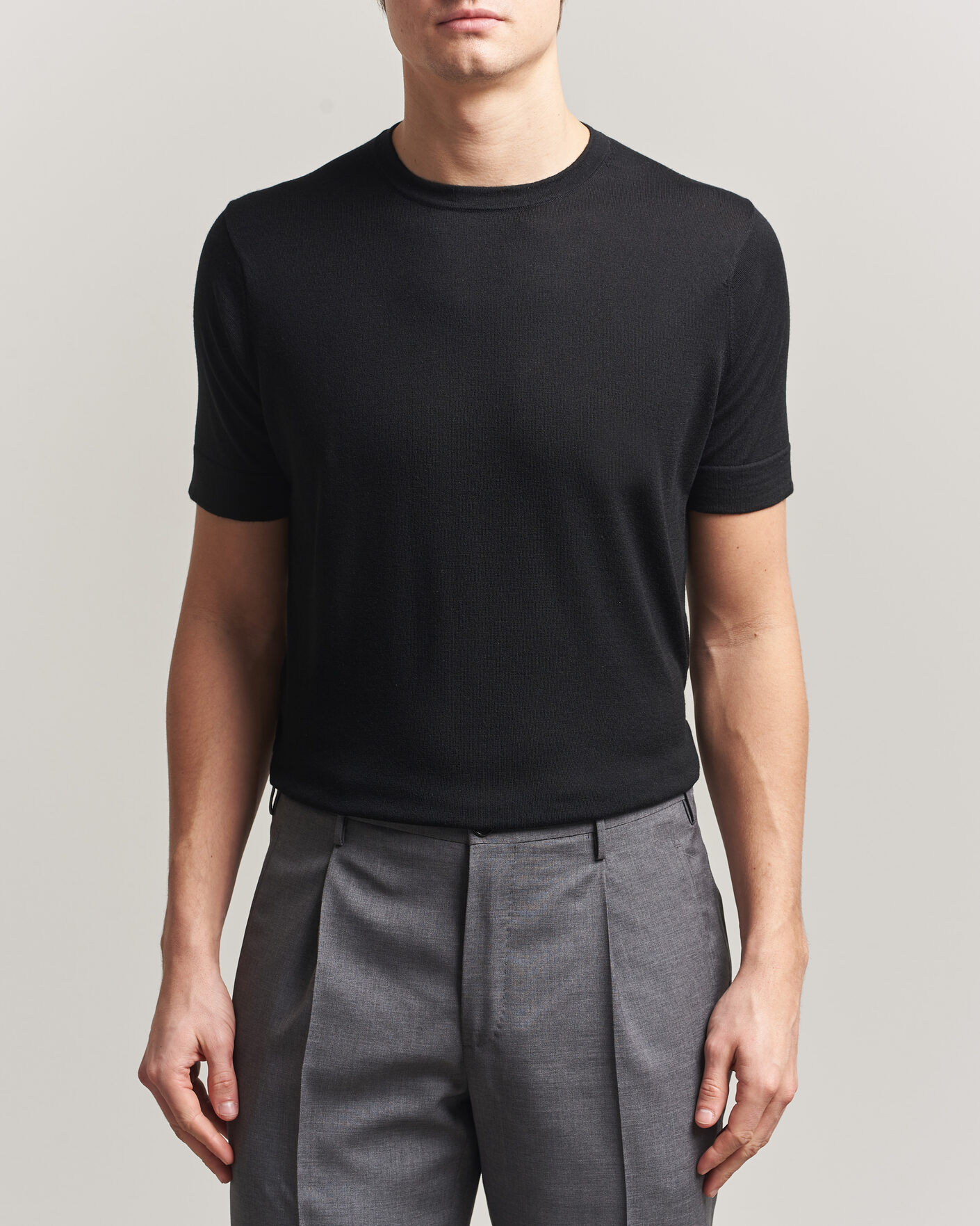 Mies | T-paidat | Stenströms | Silk/Cashmere T-Shirt Black