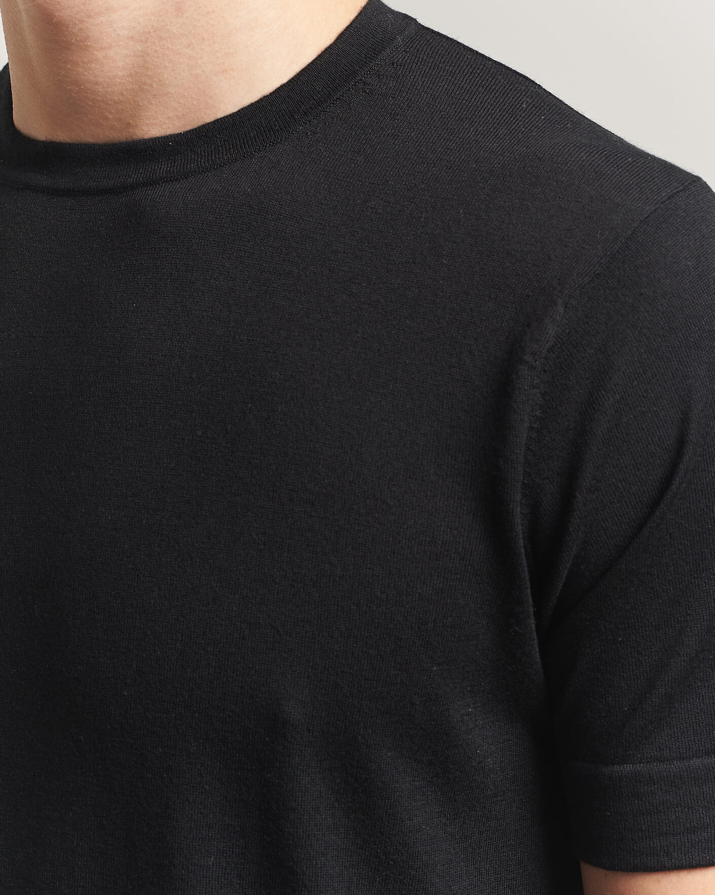 Mies | T-paidat | Stenströms | Silk/Cashmere T-Shirt Black