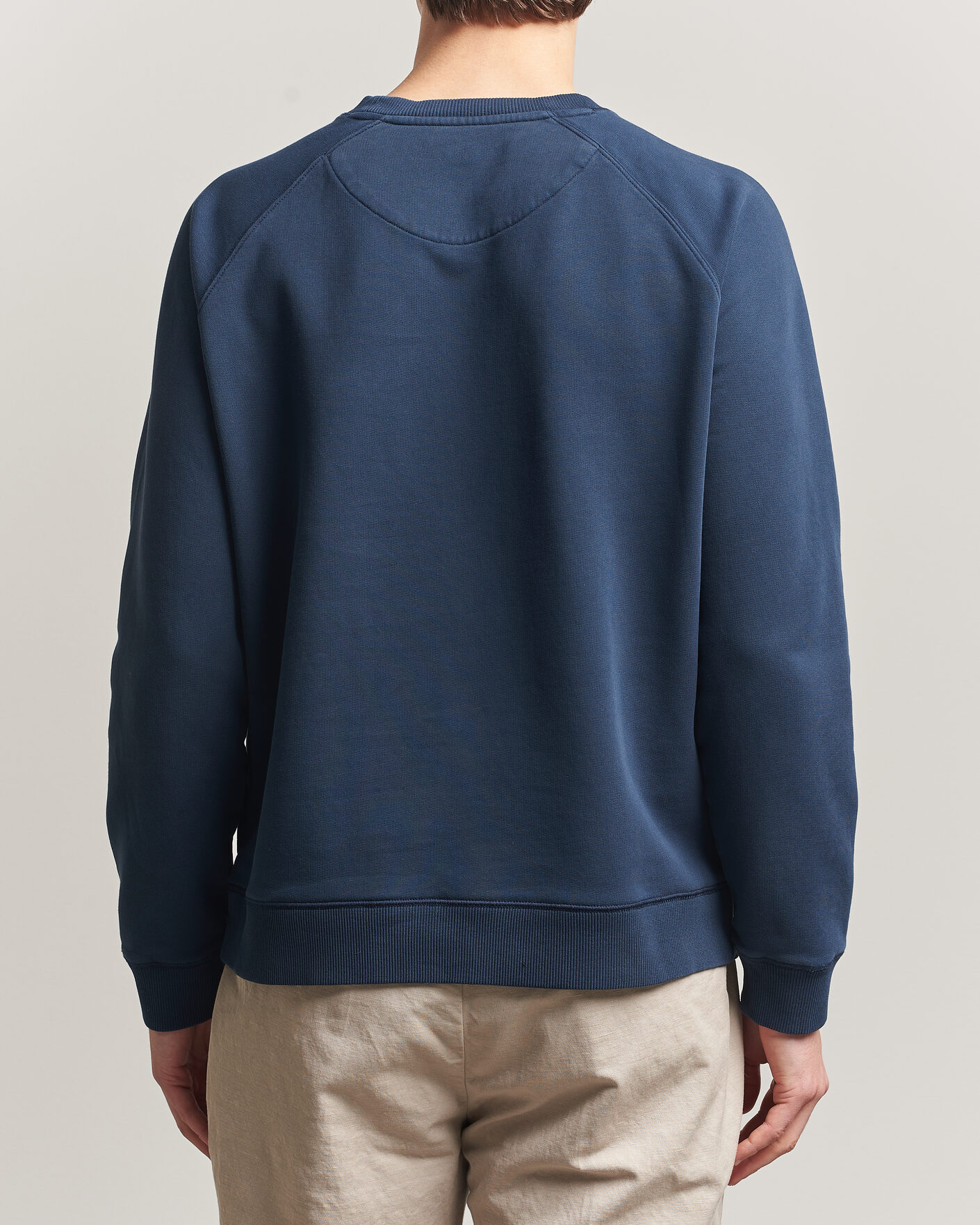 Mies | Puserot | Stenströms | Raglan Crew Logo Sweater Navy