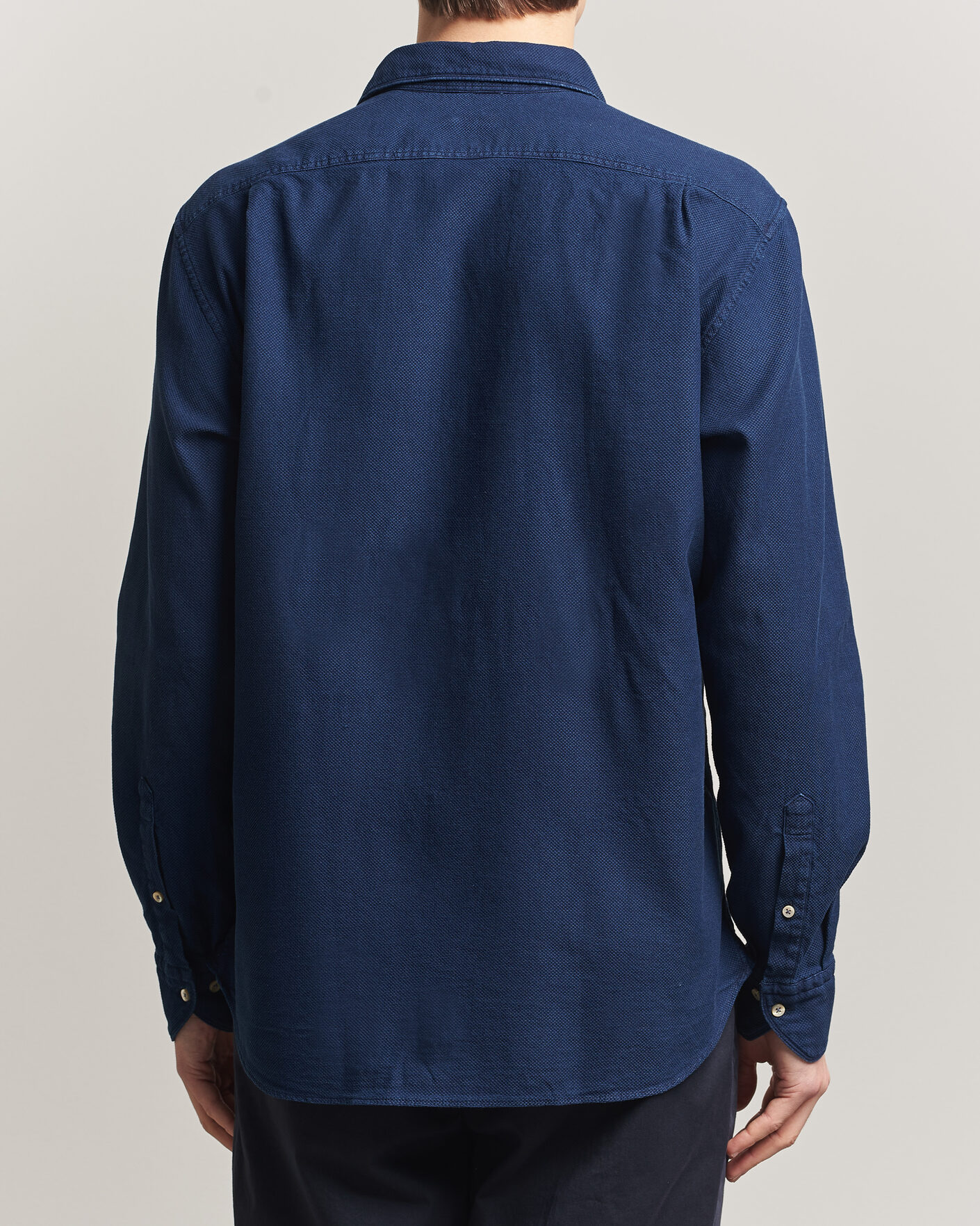 Mies | Kauluspaidat | Stenströms | Regular Fit Structured Denim Shirt Navy