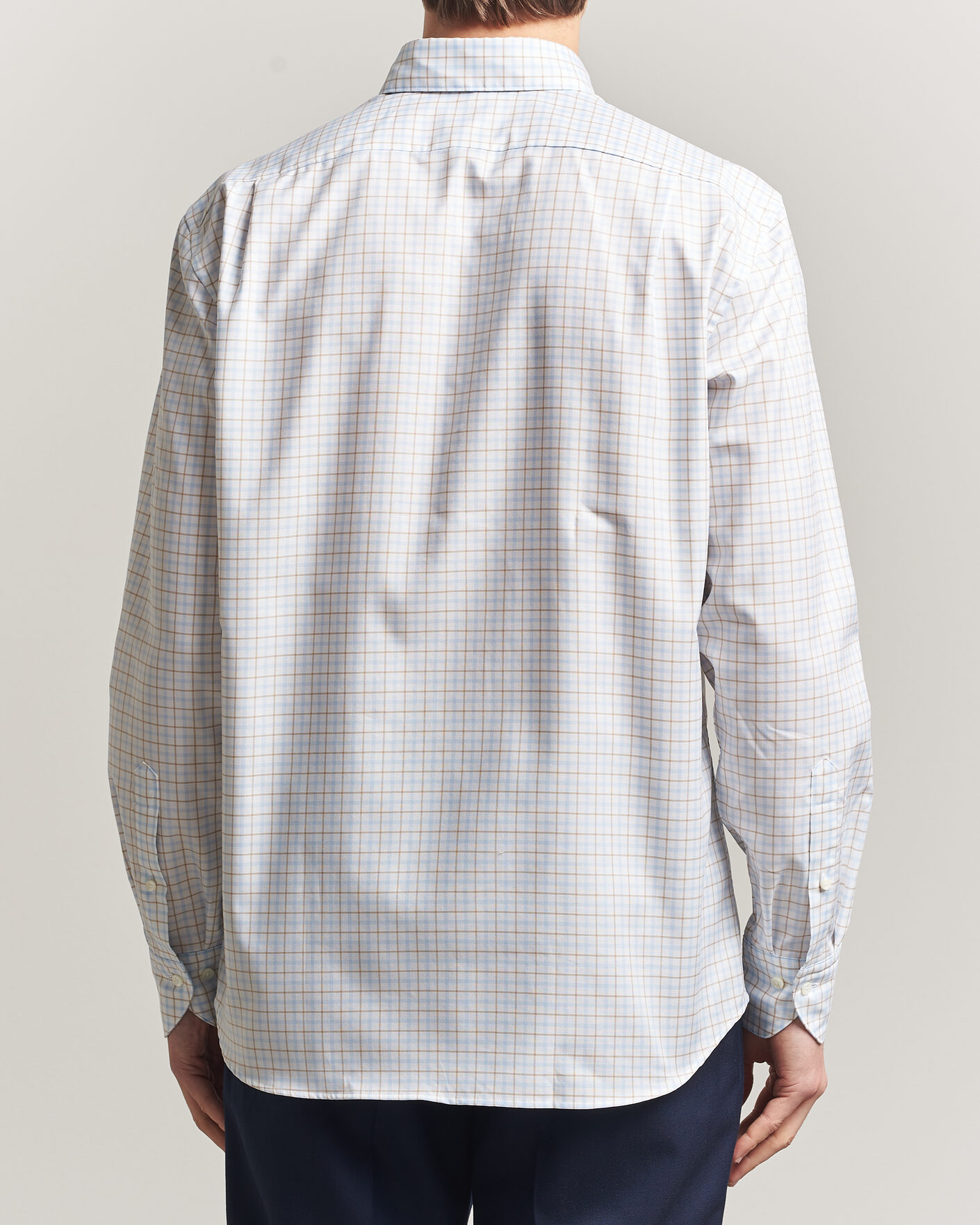 Mies | Kauluspaidat | Stenströms | Regular Fit Checked Oxford Shirt Blue